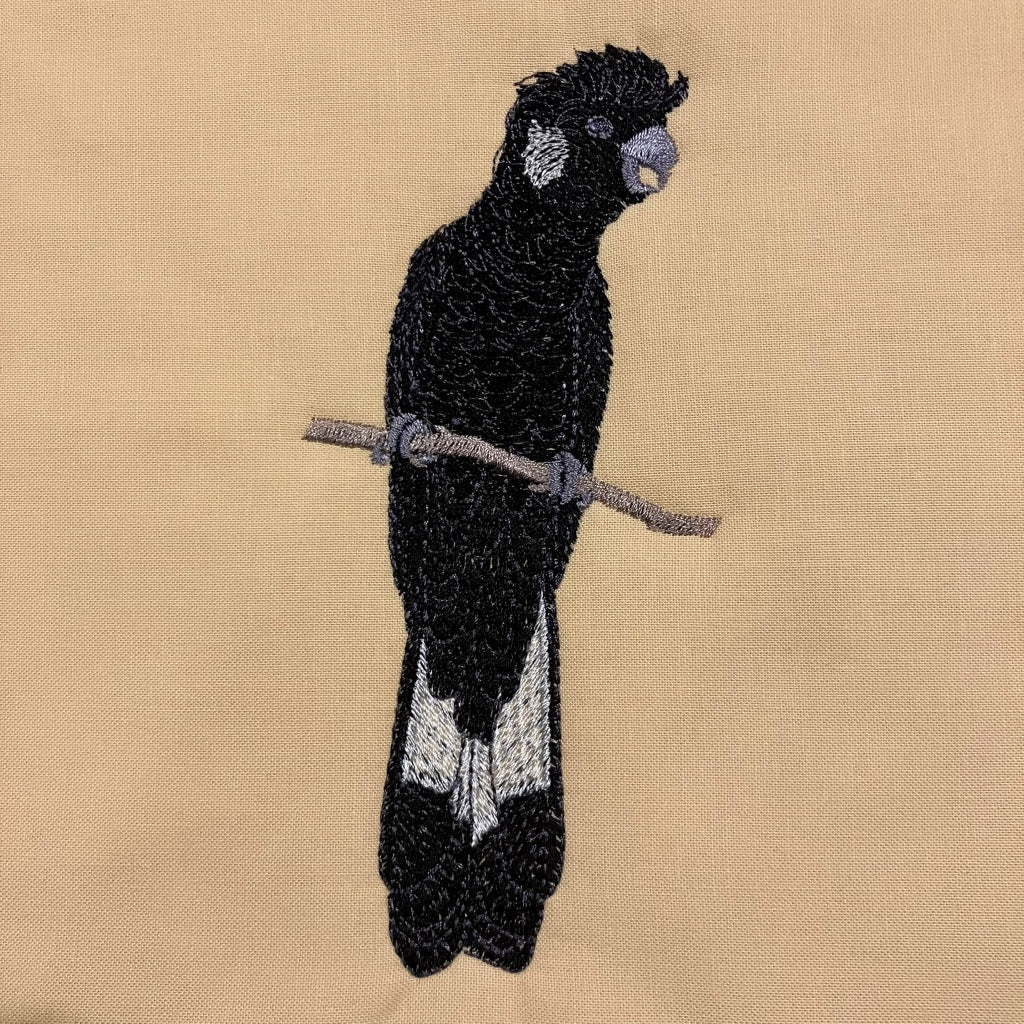 handmade Australian native quilted - carnabys black cockatoo