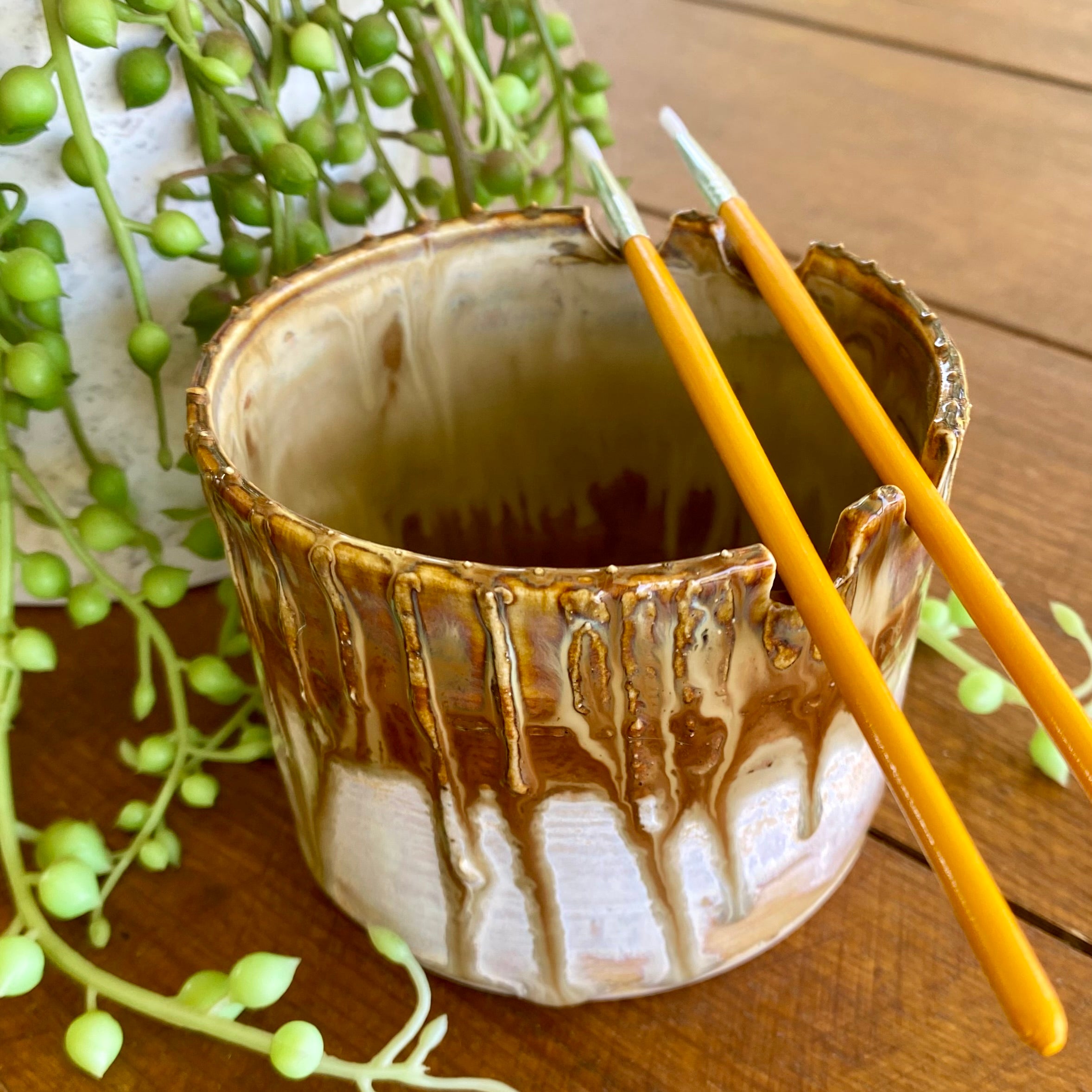 Brush Rinsing Pot|Ceramic|Handmade Pottery