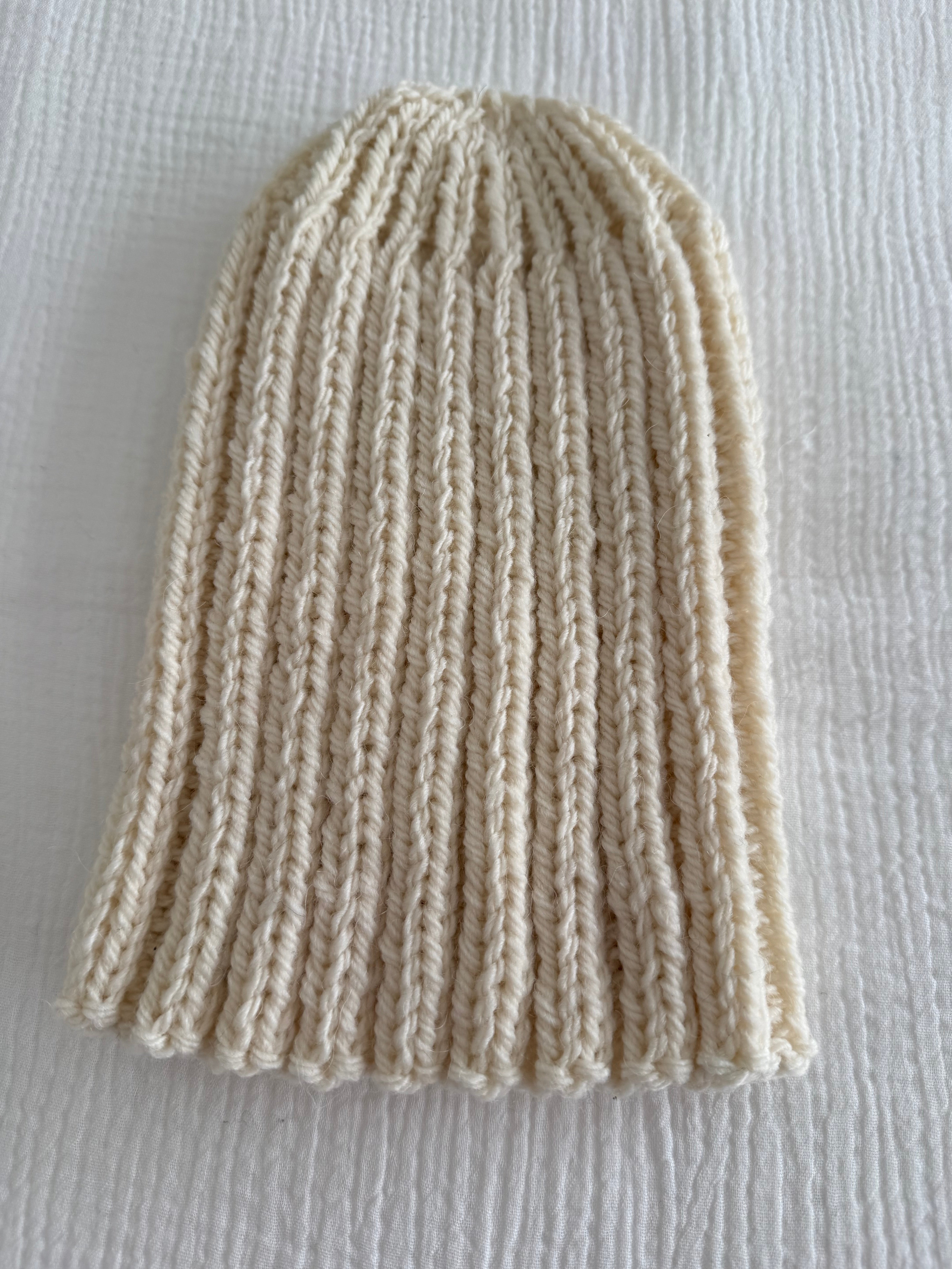 Adult Beanie in Cream