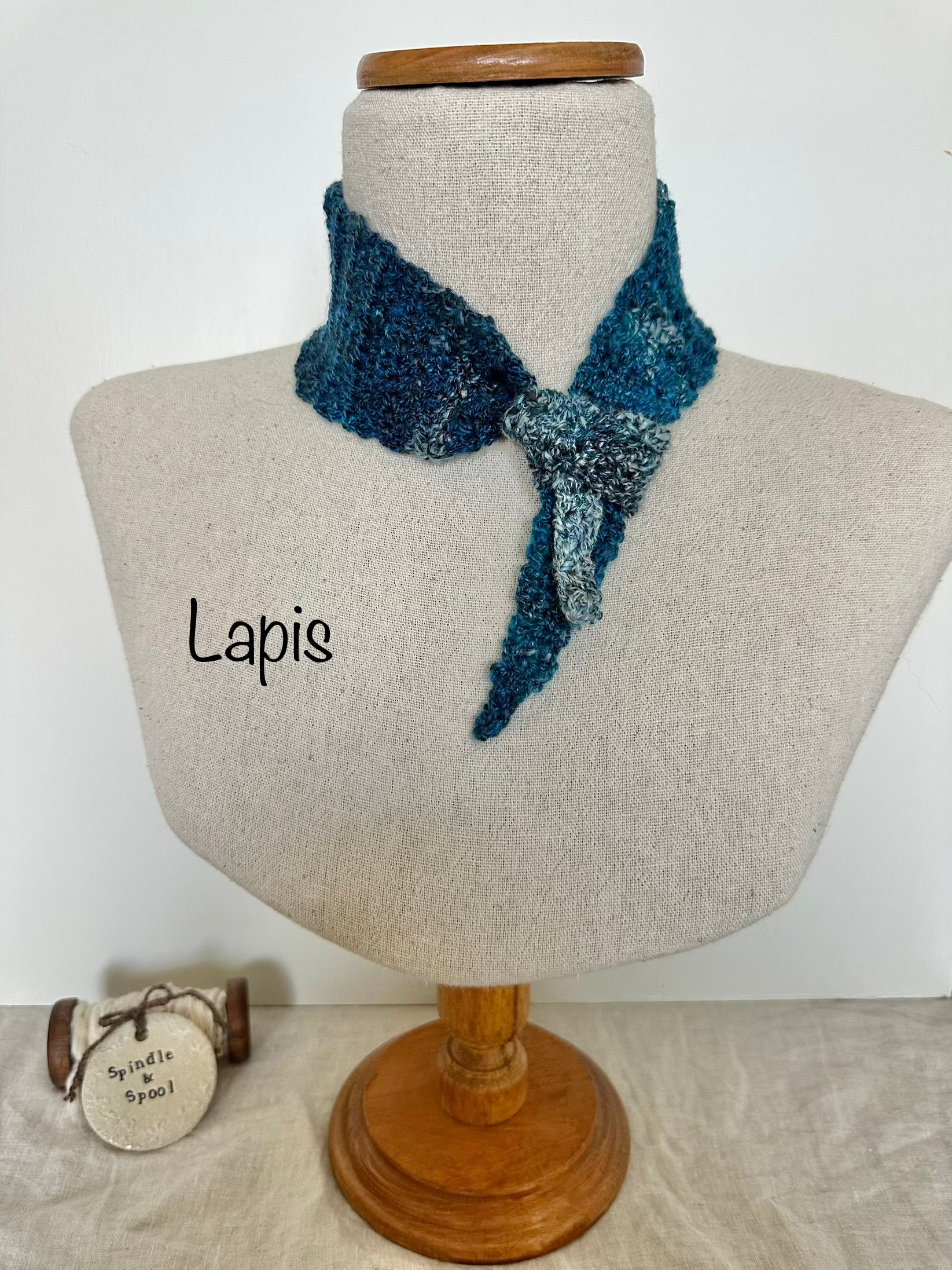 Handspun Crocheted Hair or Neck Ties