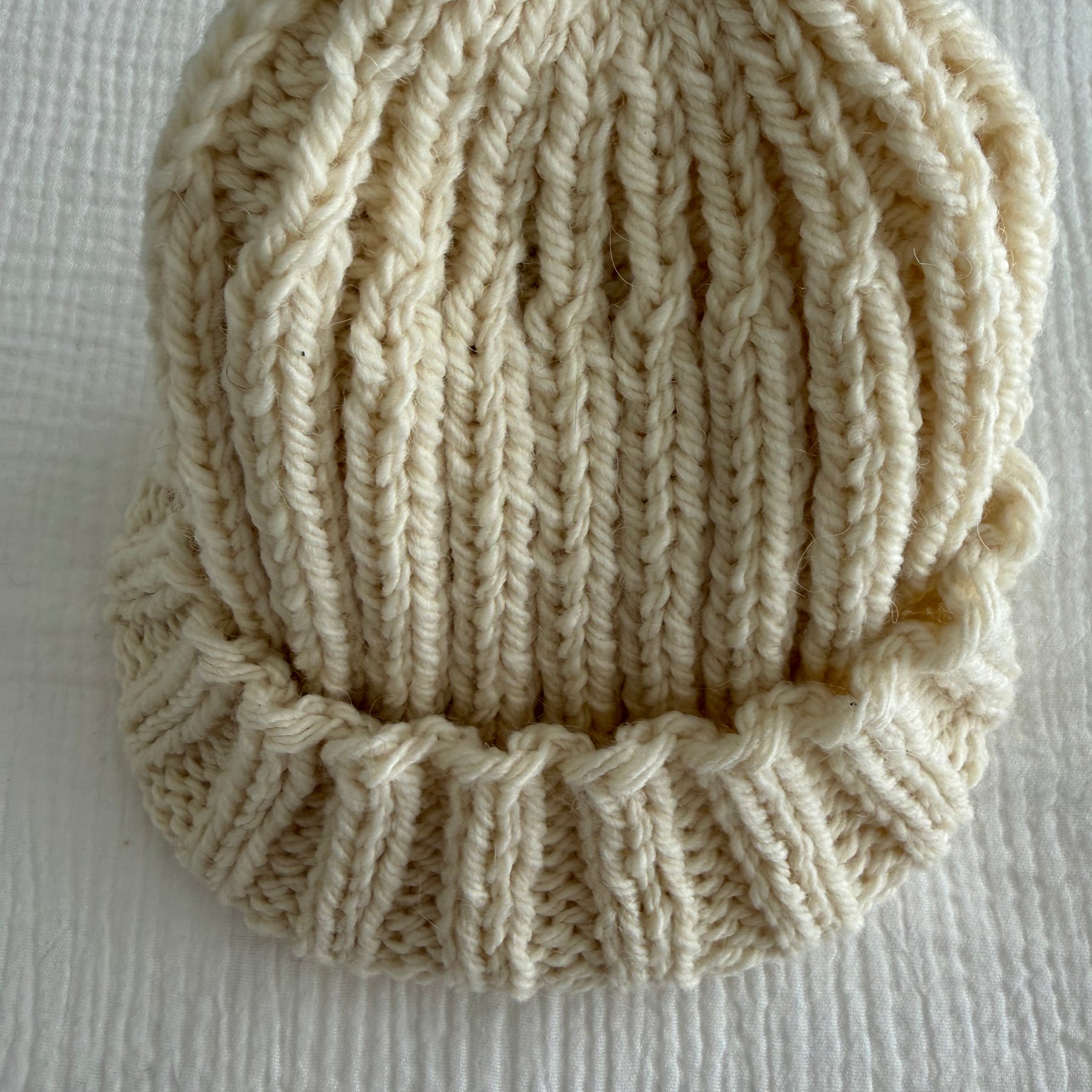 Adult Beanie in Cream