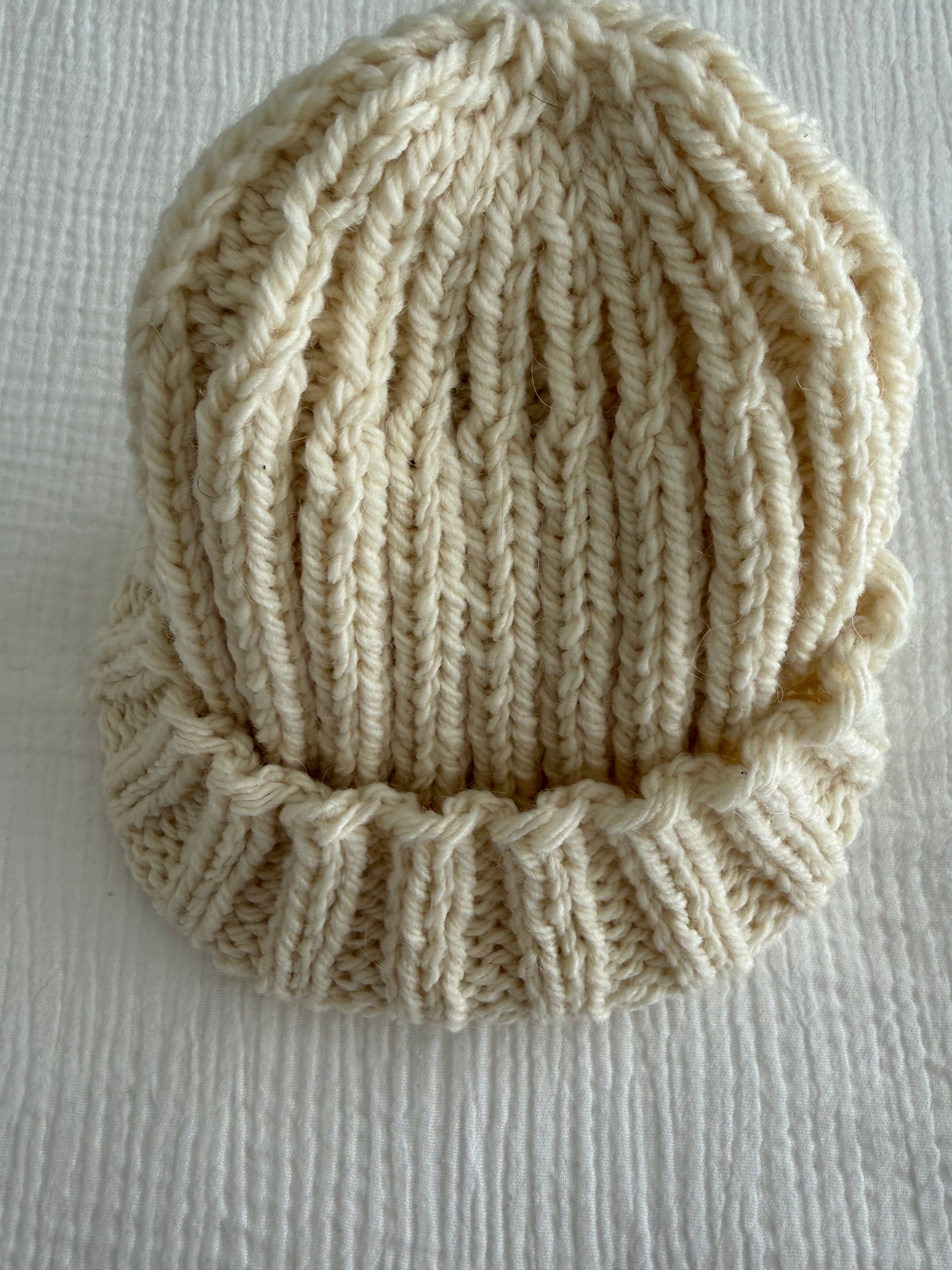 Adult Beanie in Cream