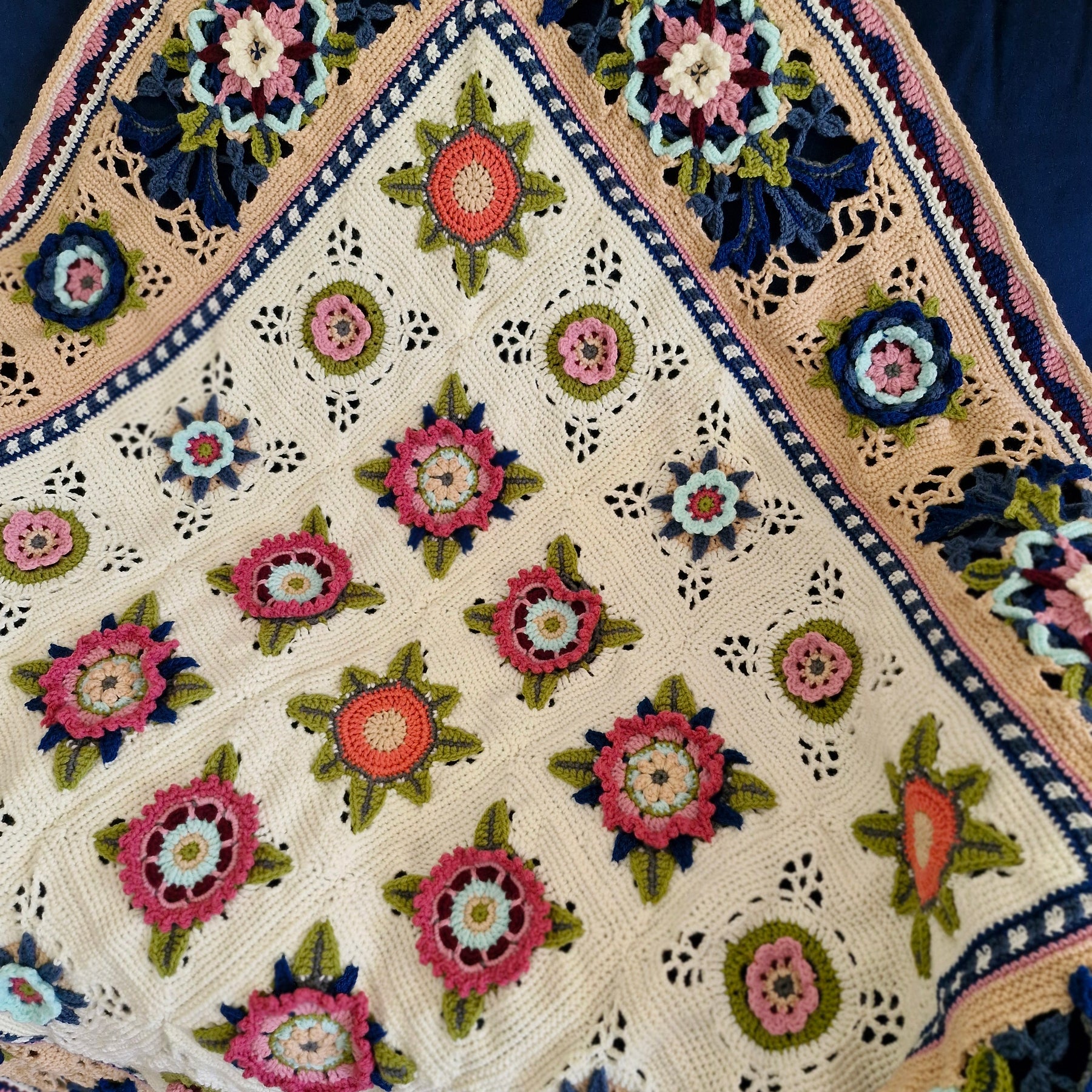 One-of-a-kind handcrafted crocheted heirloom blanket