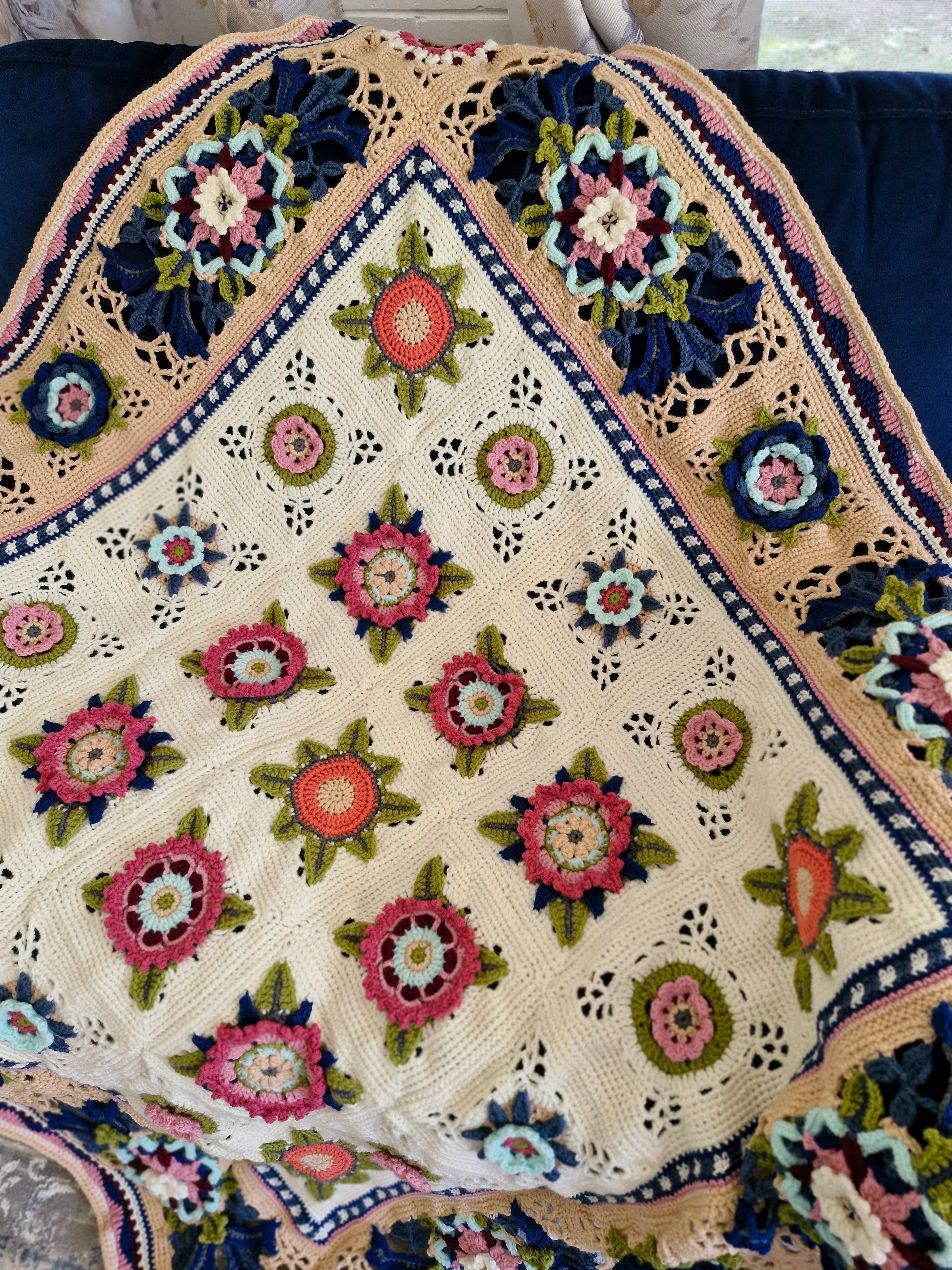 One-of-a-kind handcrafted crocheted heirloom blanket
