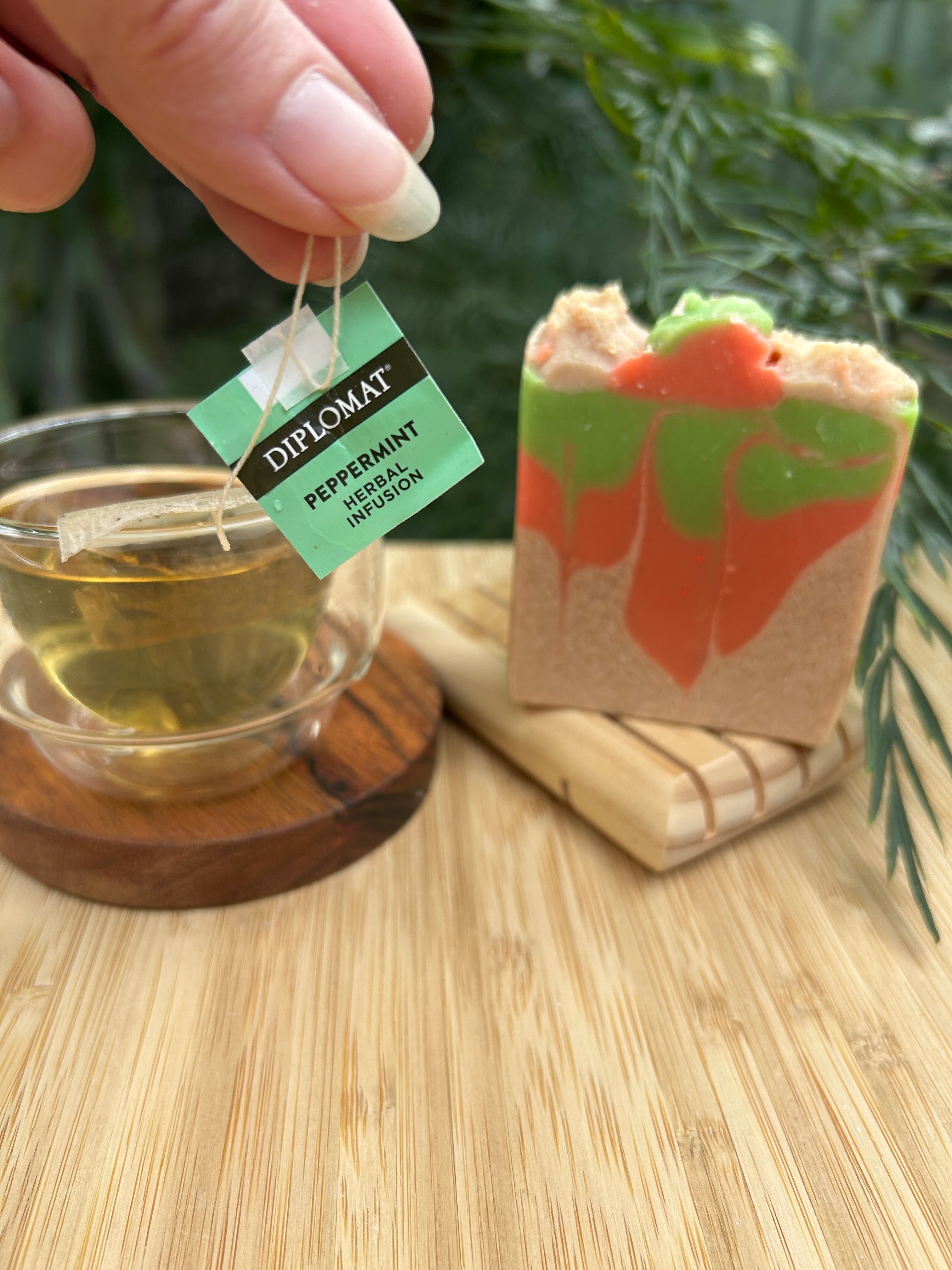 Handmade Peppermint Tea Christmas Soap | Natural Oils | Festive Gift | Australia