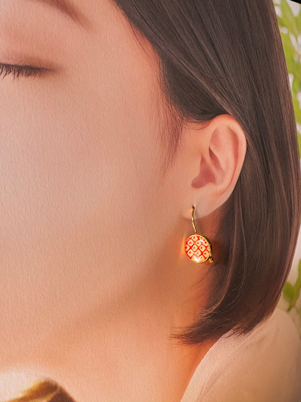 Japanese paper Resin earrings