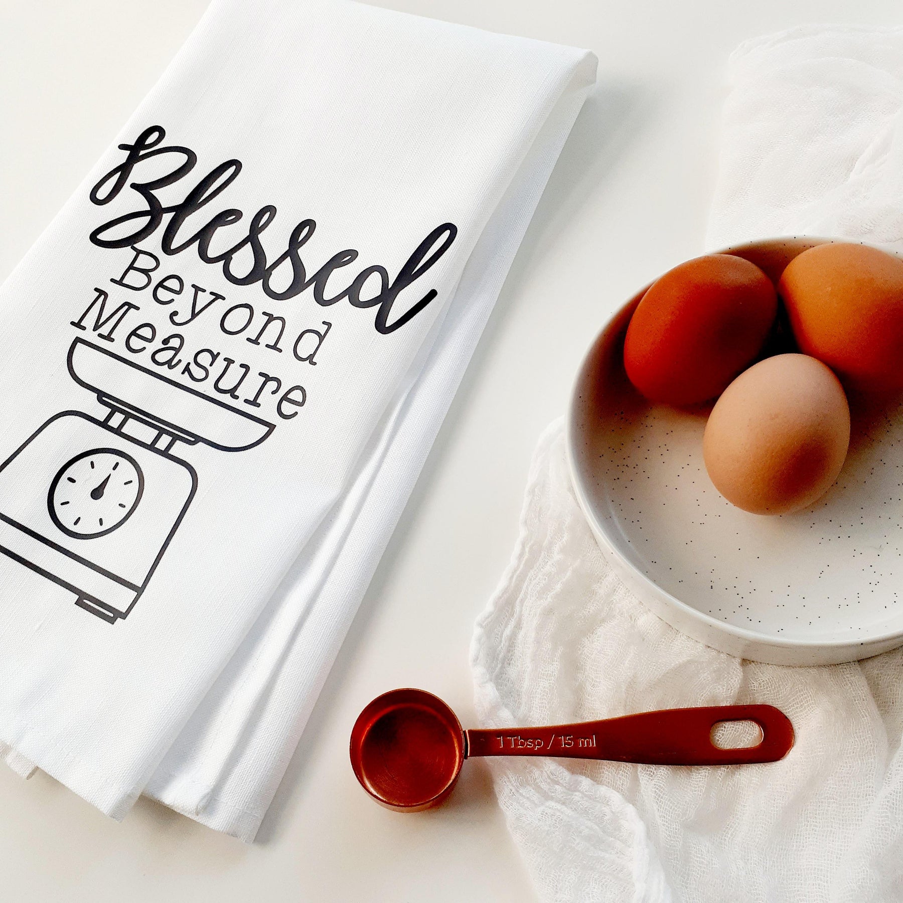 Christian Inspirational Tea Towel, Scripture Kitchen Decor, Faith Gift for Women, Bible Verse Tea Towel, Christian Housewarming Gift