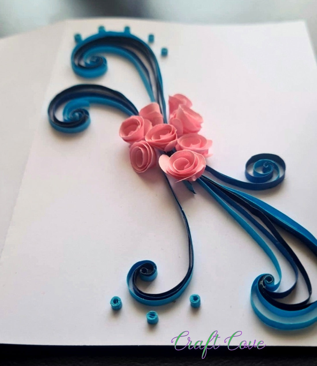 Handmade Quilled Greeting Card – Blank Inside – Choice of 2 Designs
