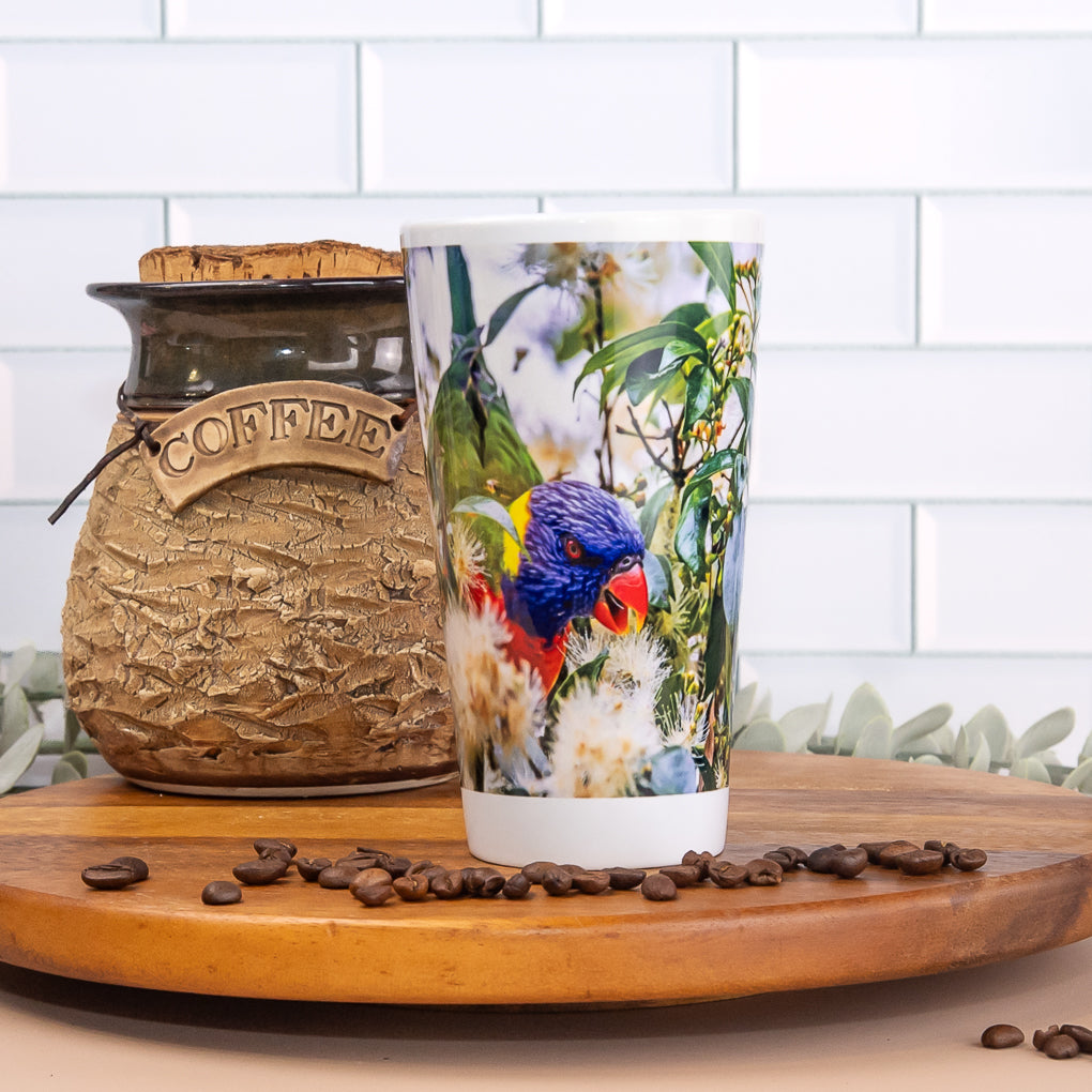 Rainbow Lorikeet - Latte / Coffee Mugs - Native Australian Birds