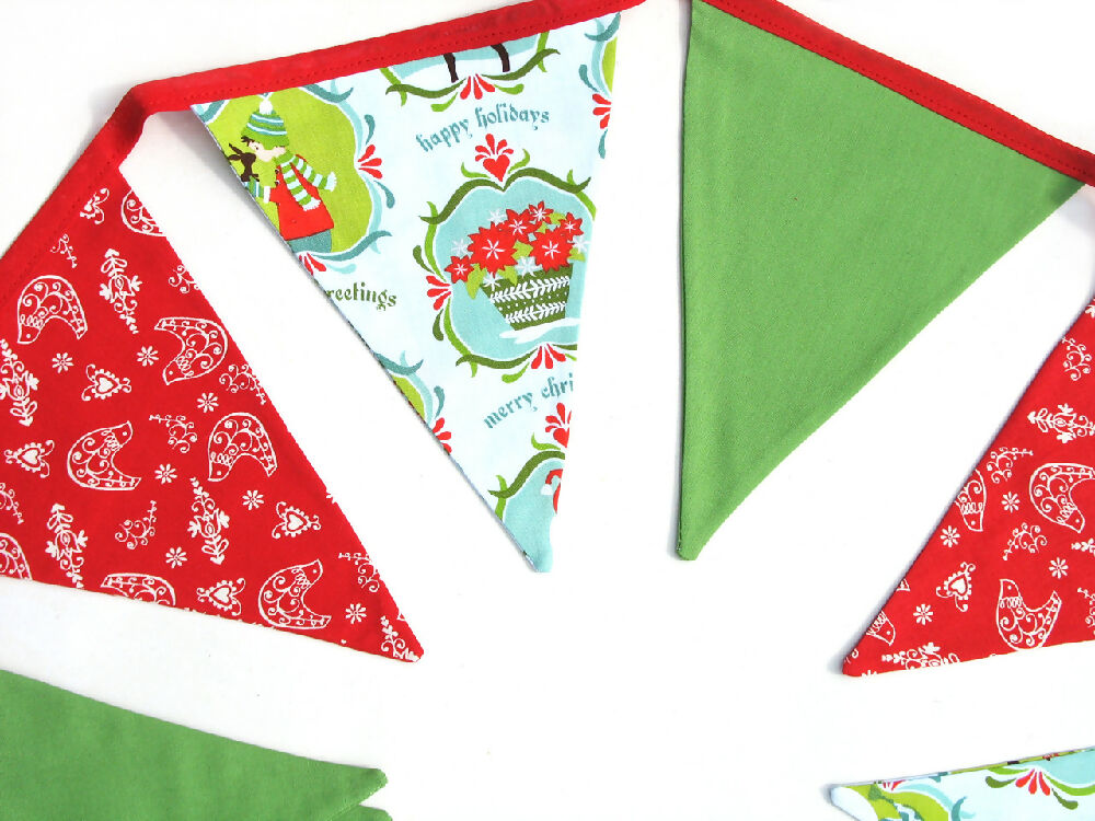 Bunting Vintage style Xmas 1c