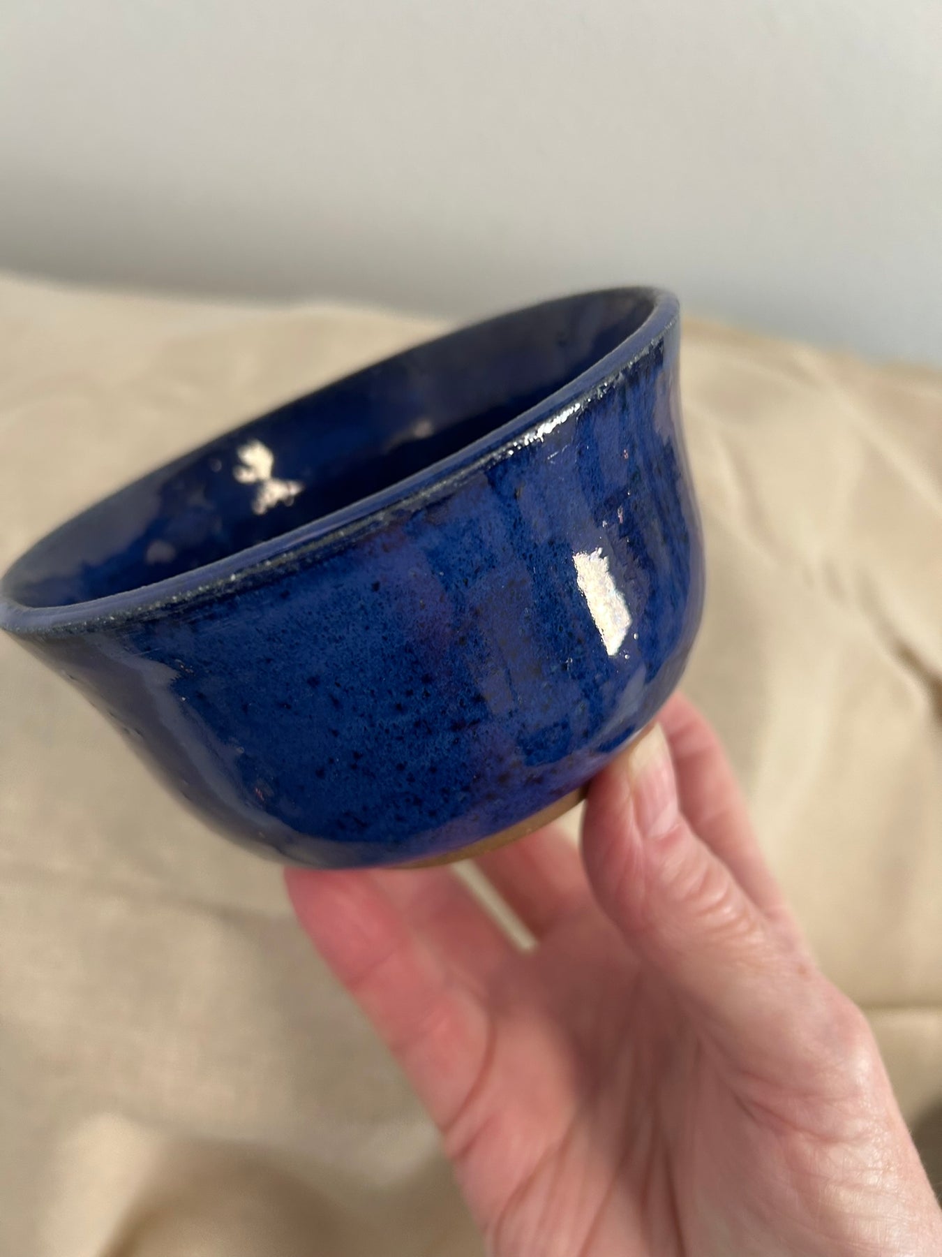 Ceramic sapphire blue bowl.