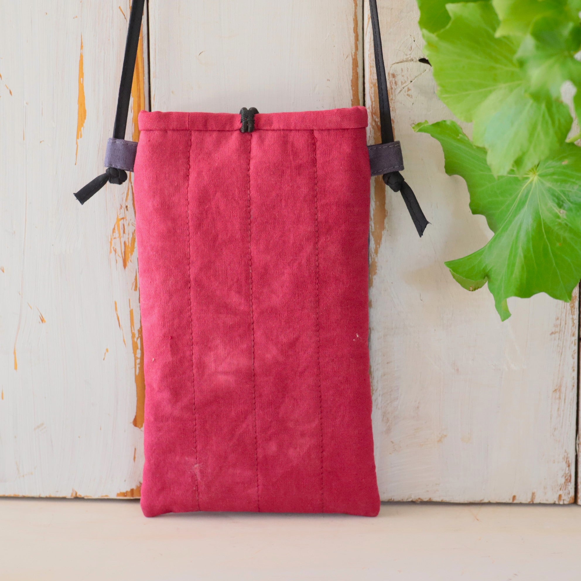 Shibori Tie dyed phone carrier, glasses carrier