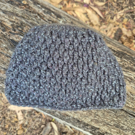 Beanie Black with Silver Sparkles