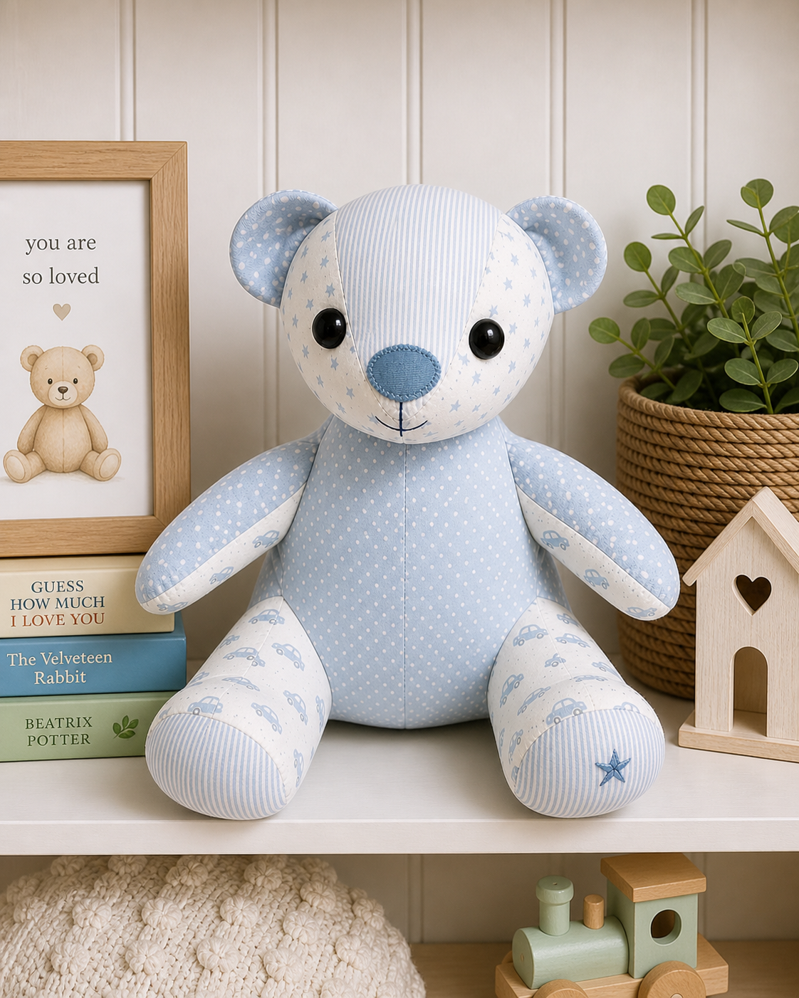 Custom Memory Bear – Keepsake Teddy from Baby Clothes/ Handmade Keepsake Gift