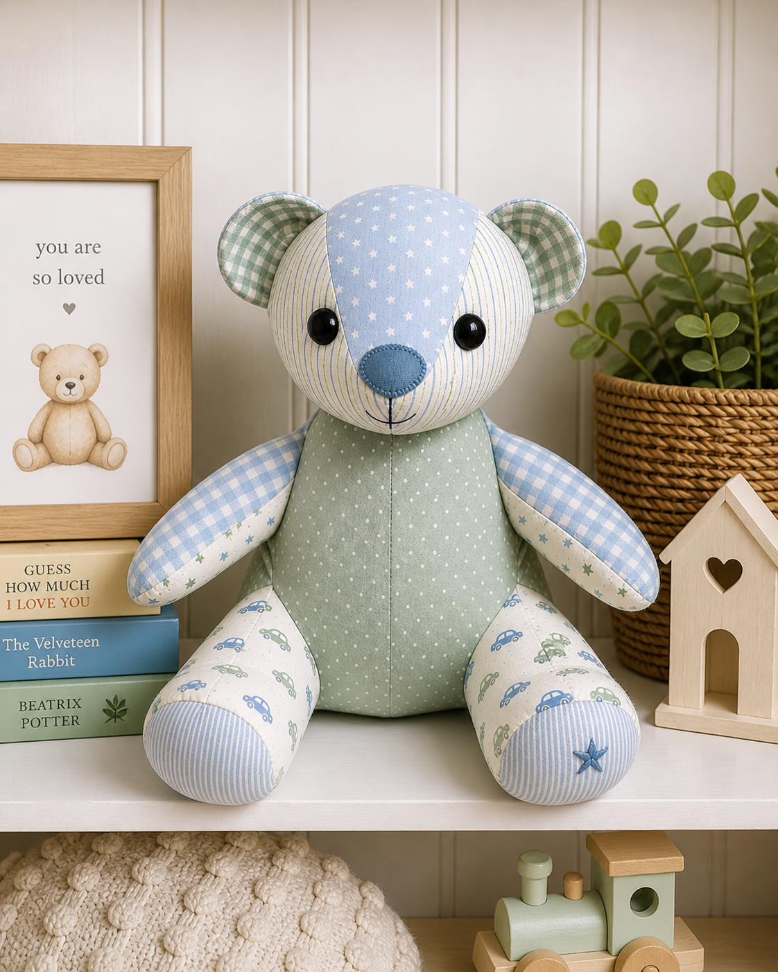 Custom Memory Bear – Keepsake Teddy from Baby Clothes/ Handmade Keepsake Gift
