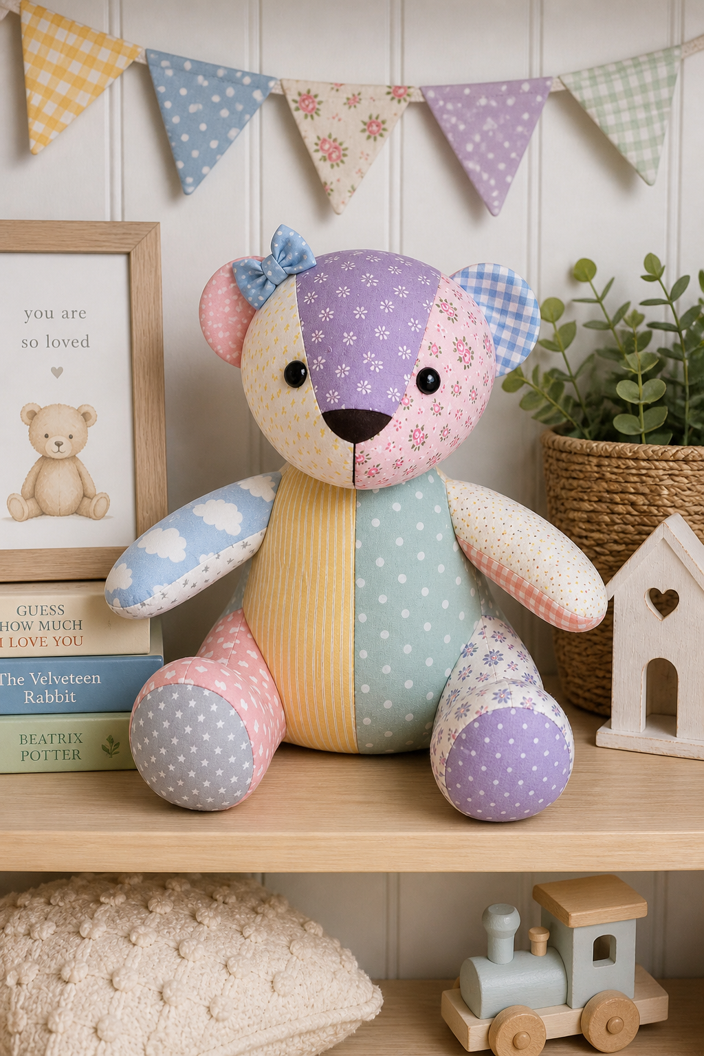 Custom Memory Bear – Keepsake Teddy from Baby Clothes/ Handmade Keepsake Gift