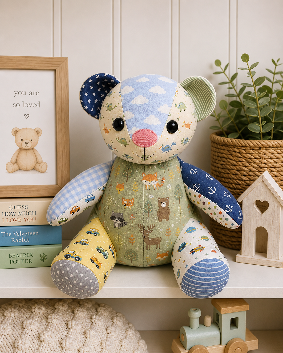 Custom Memory Bear – Keepsake Teddy from Baby Clothes/ Handmade Keepsake Gift