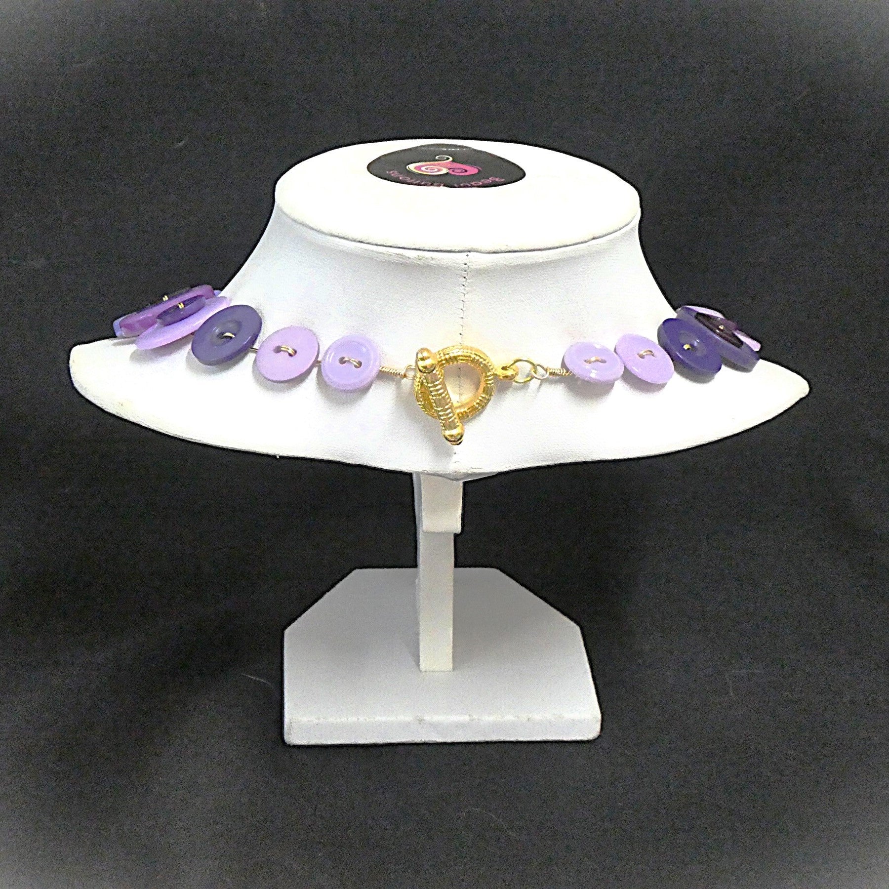 Button necklace - Purely Purple