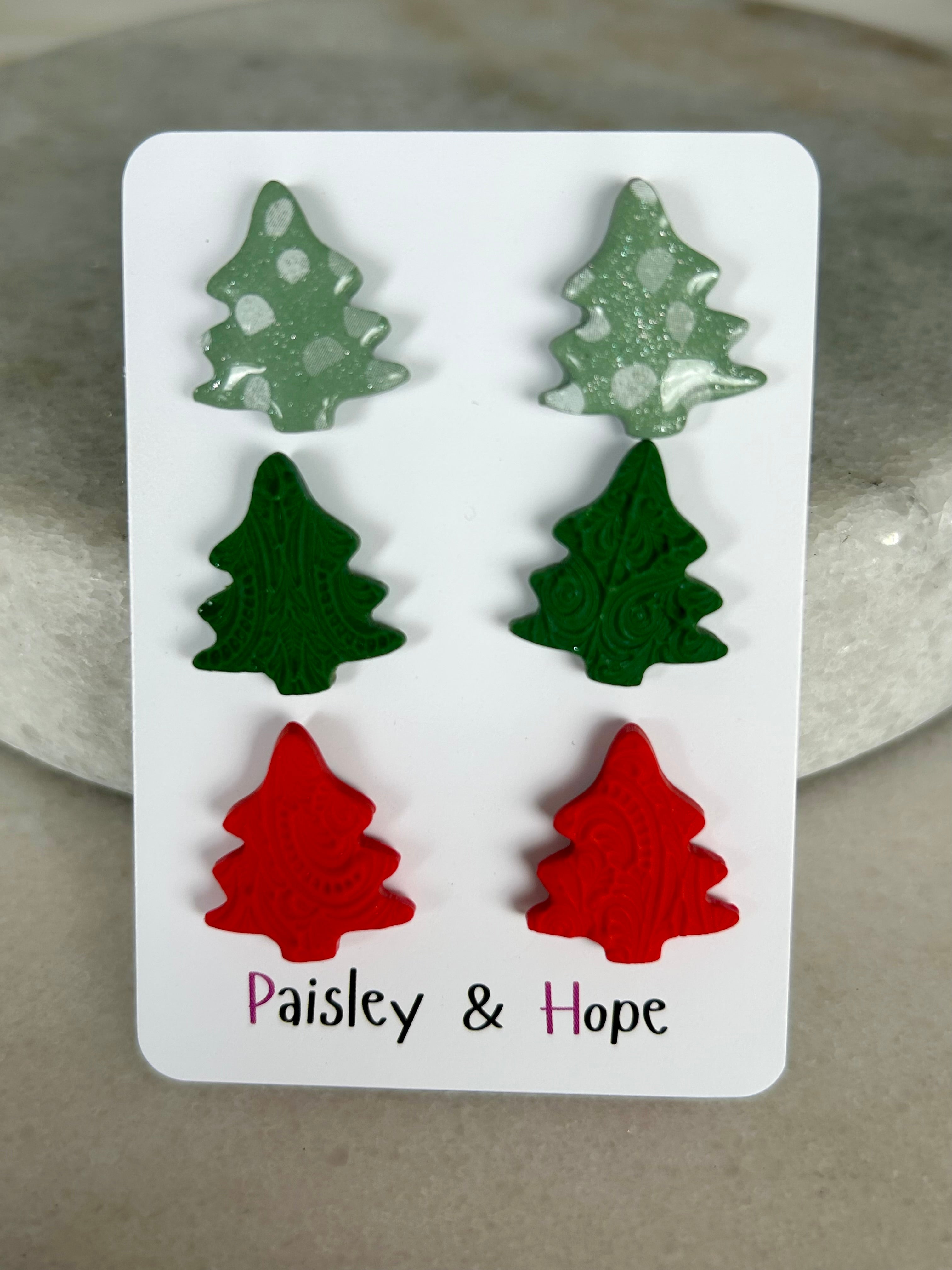 Polymer Clay Christmas Stud Pack - Choose design