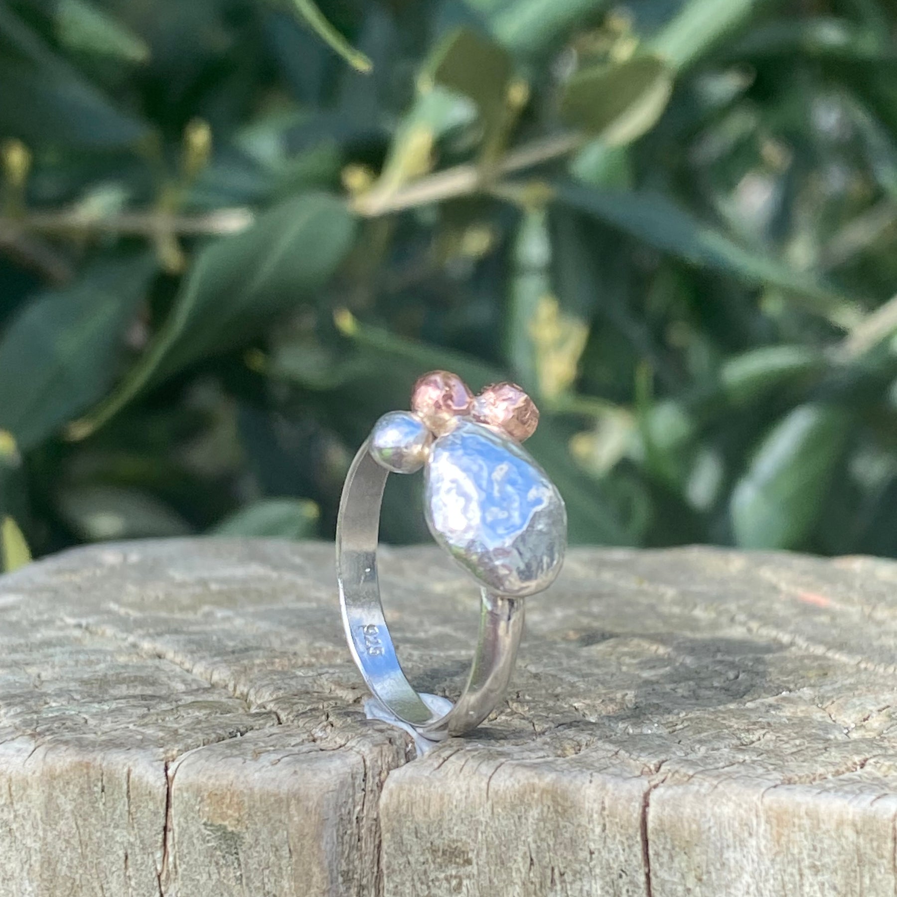 Gather Ring – Sterling Silver &amp; Copper – Size P