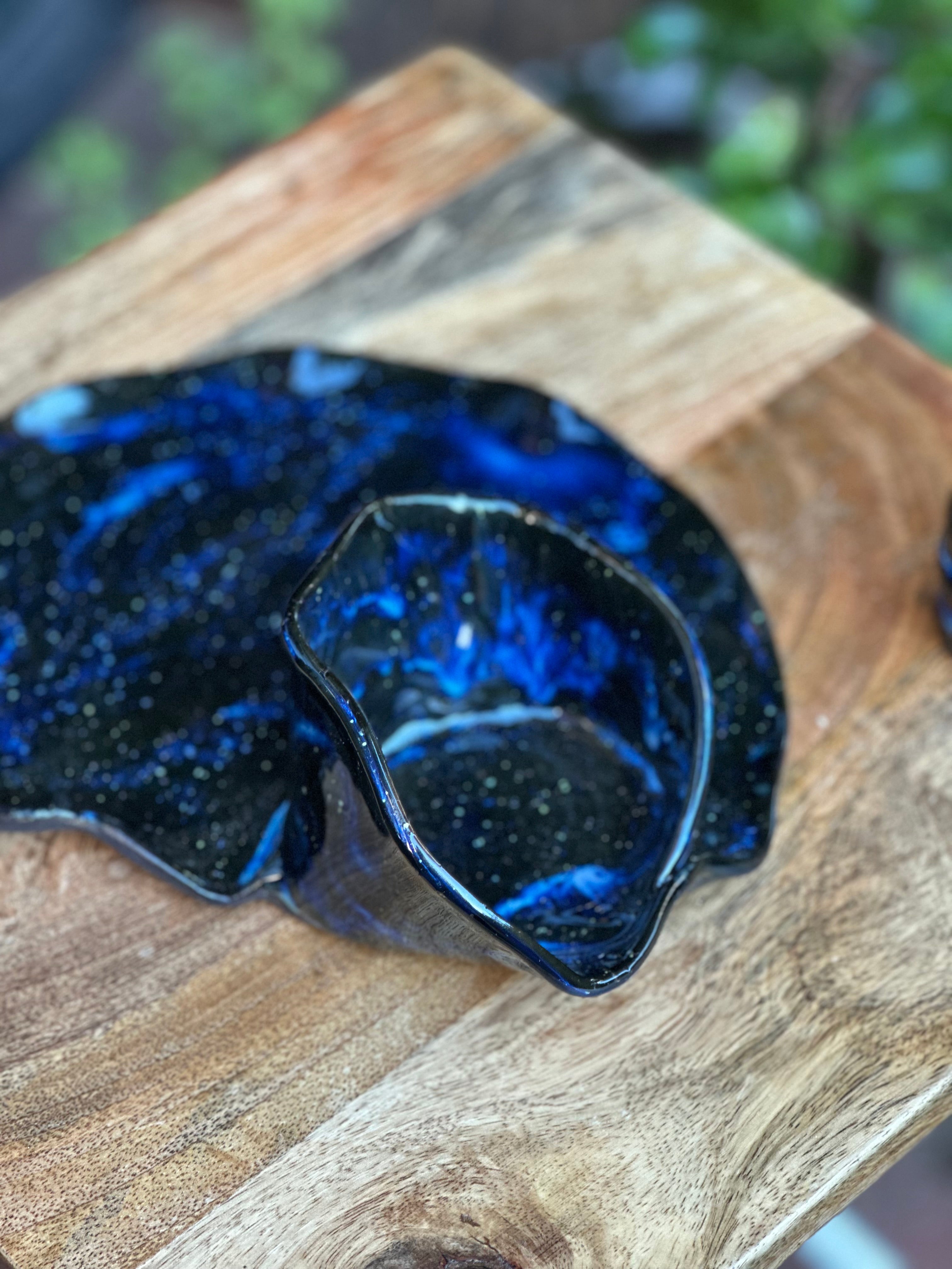 Handmade Ceramic Chip & Dip Set | Girl Dinner | Cosmic Swirl