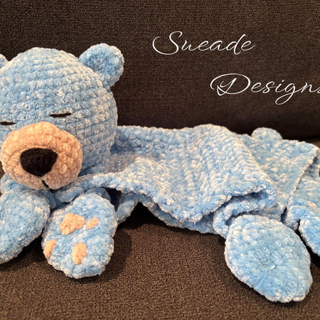 Extra Soft Crochet Baby Bear Snuggy / lovey