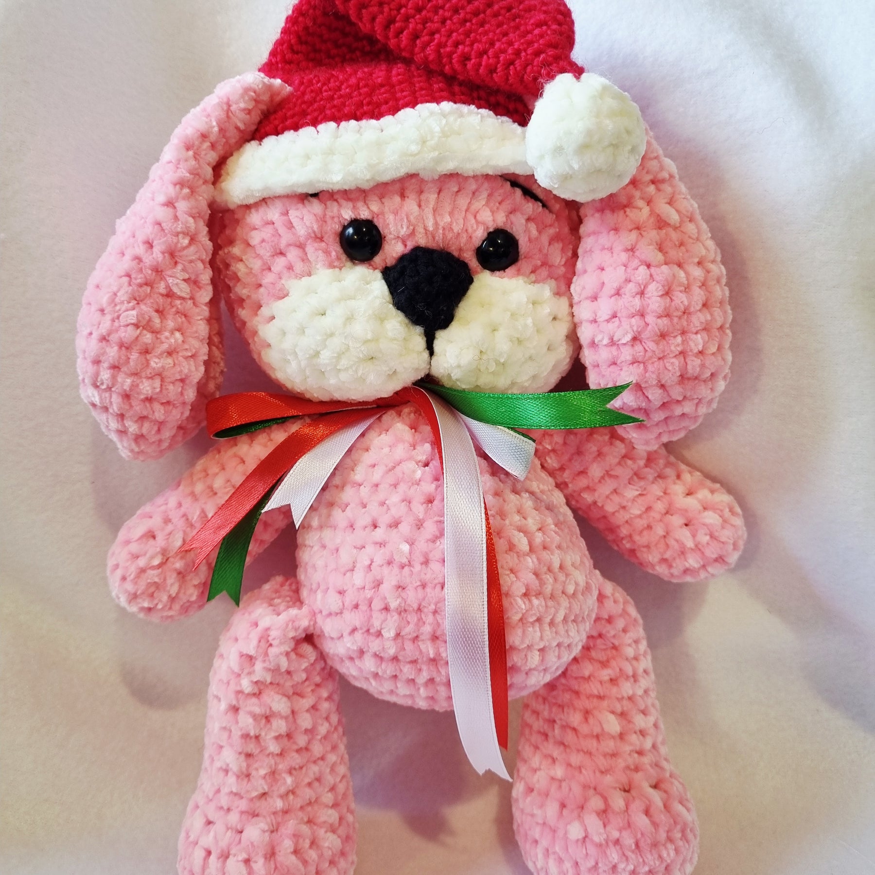 HANDMADE - Plushy Puppy ready for Christmas - Soft and Cuddly - BB09