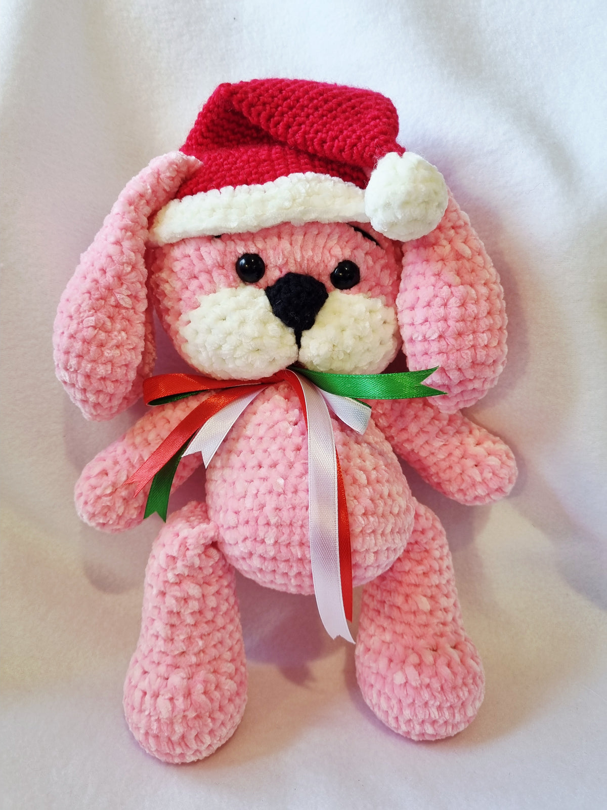 HANDMADE - Plushy Puppy ready for Christmas - Soft and Cuddly - BB09