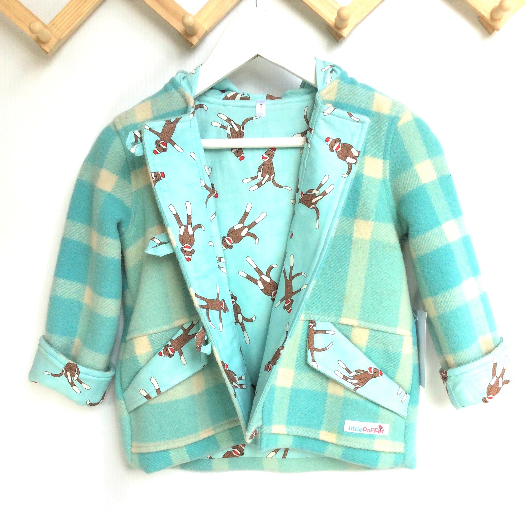 Tumbling Monkeys Blanket Duffle Coat