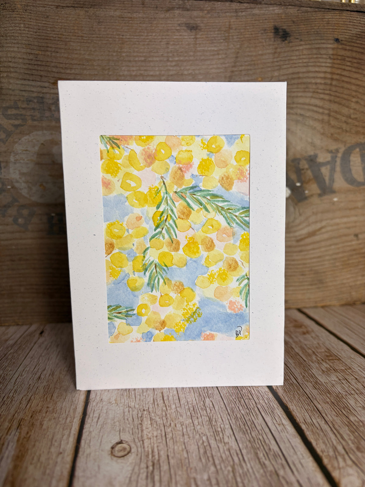 Original Hand-Painted Greeting Card I Wattle Collection
