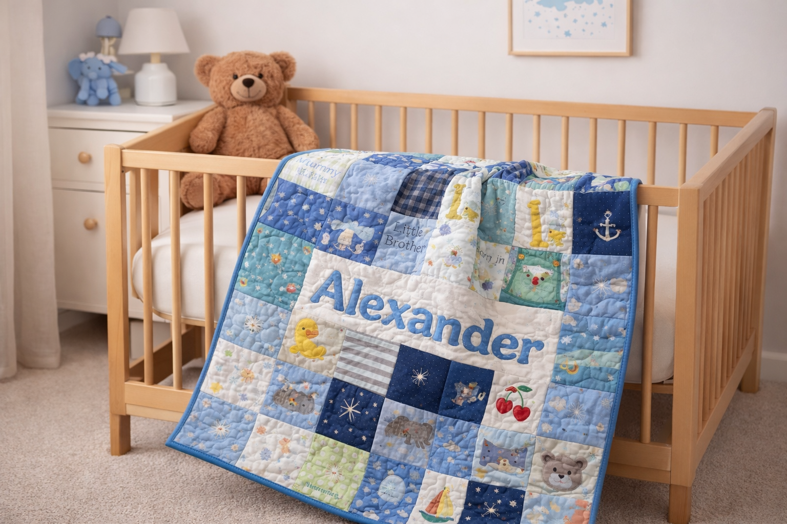 Custom Baby Clothes Memory Quilt – Personalised Keepsake Blanket