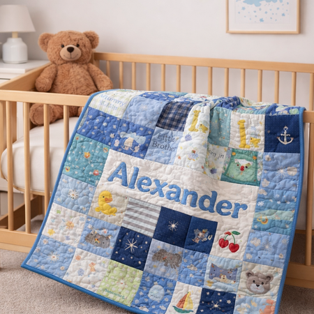 Custom Baby Clothes Memory Quilt – Personalised Keepsake Blanket