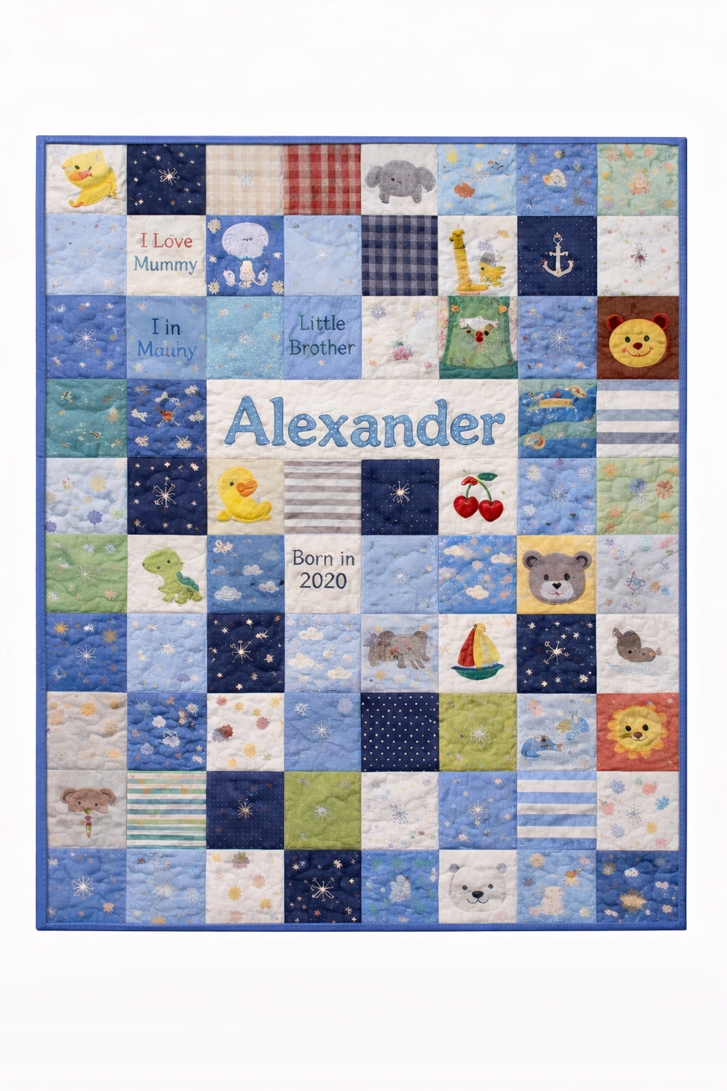 Custom Baby Clothes Memory Quilt – Personalised Keepsake Blanket