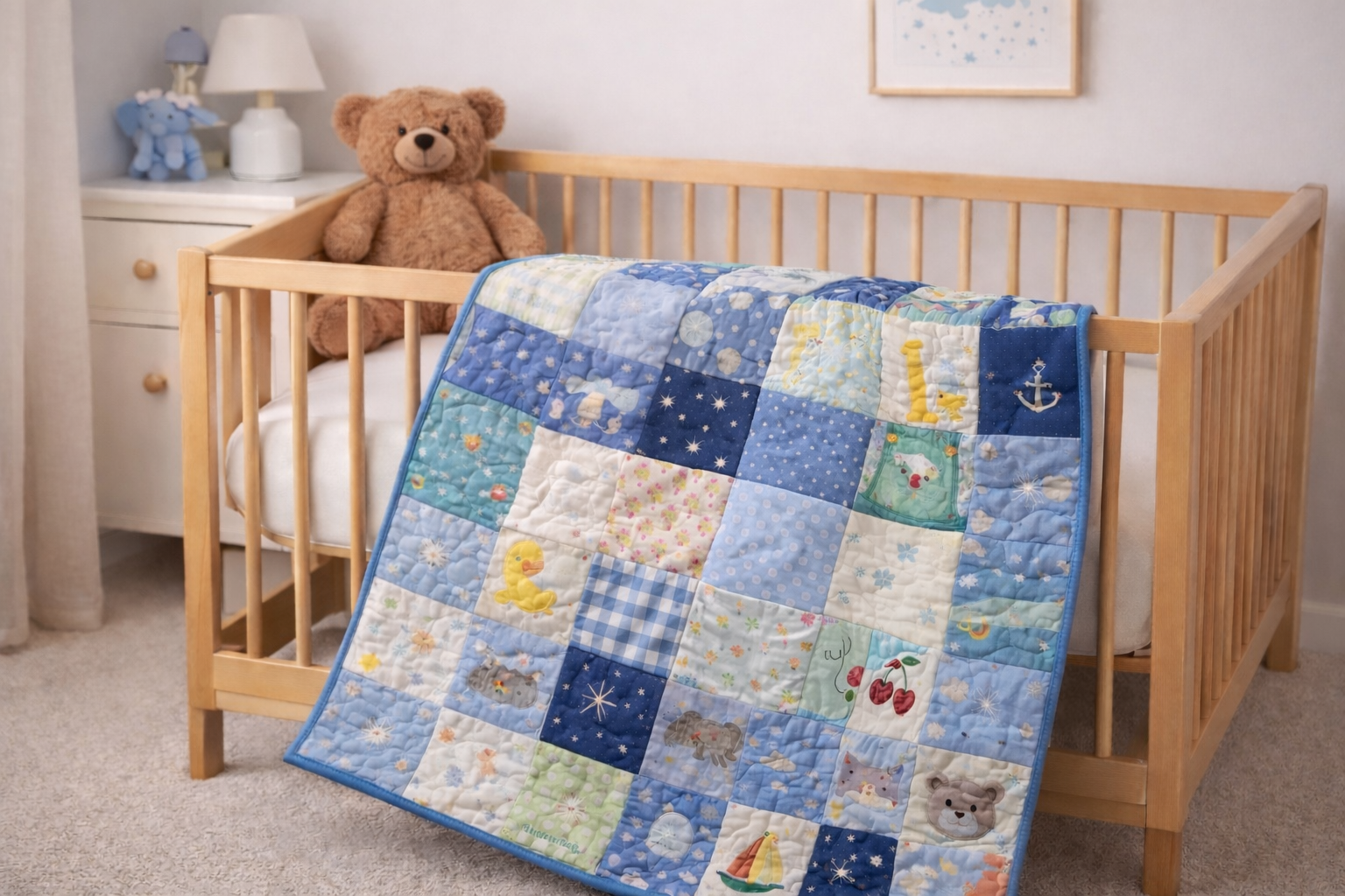Custom Baby Clothes Memory Quilt – Personalised Keepsake Blanket