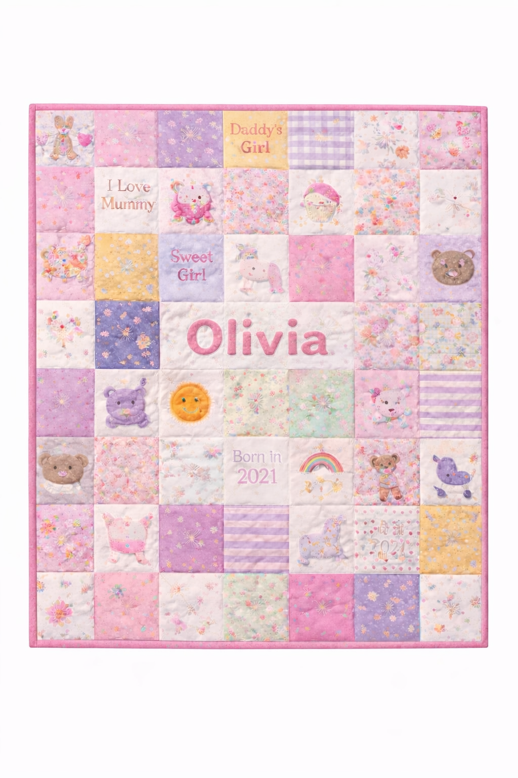 Custom Baby Clothes Memory Quilt – Personalised Keepsake Blanket