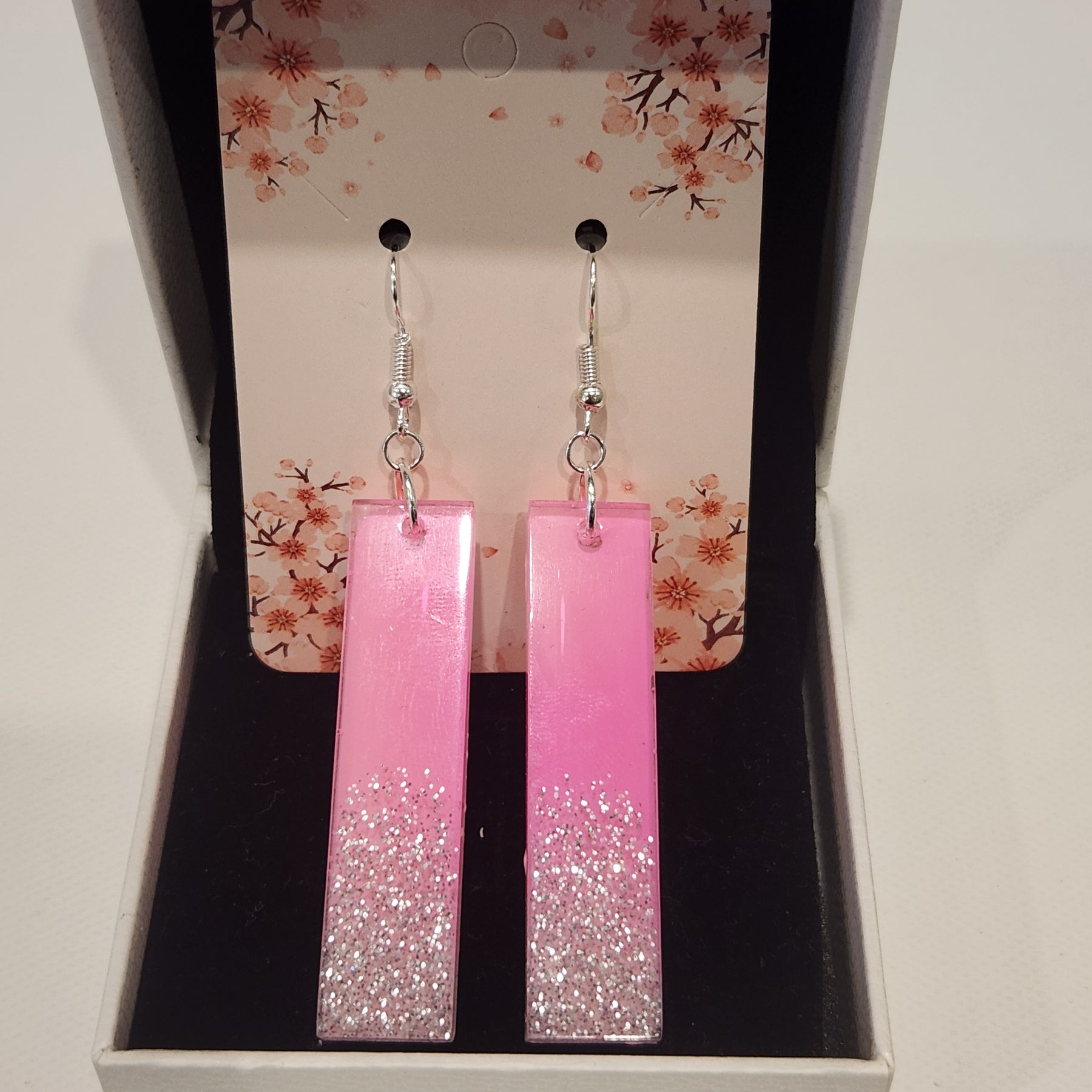 Drop earrings with a little sparkle