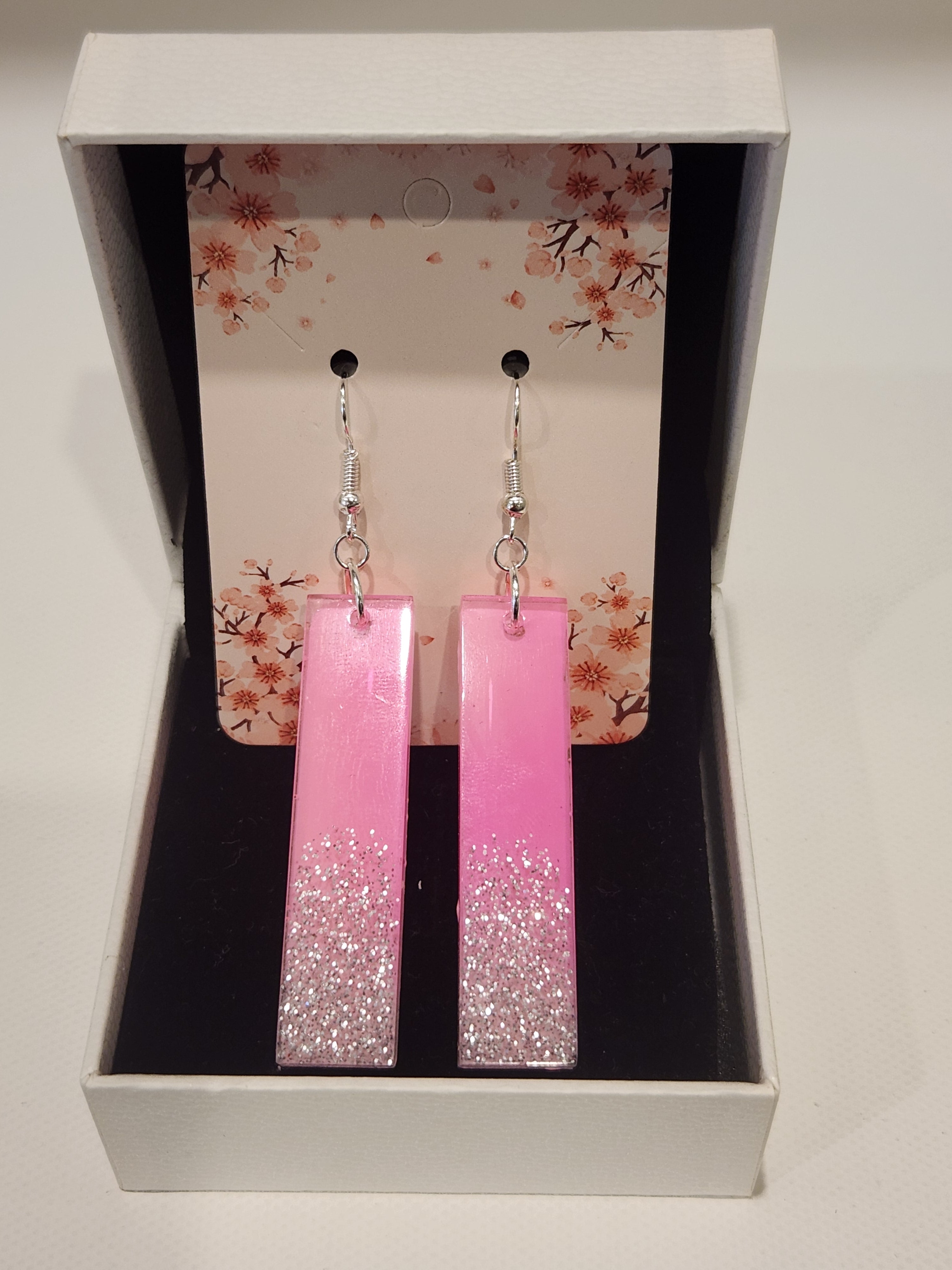 Drop earrings with a little sparkle