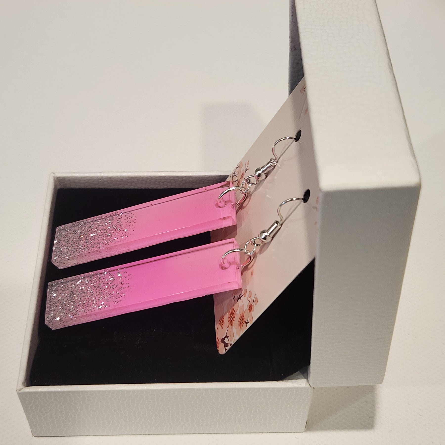 Drop earrings with a little sparkle