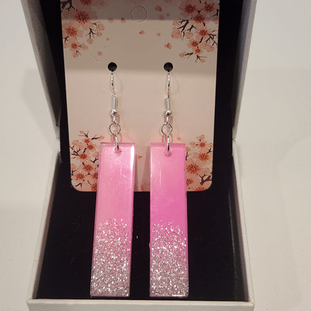 Drop earrings with a little sparkle