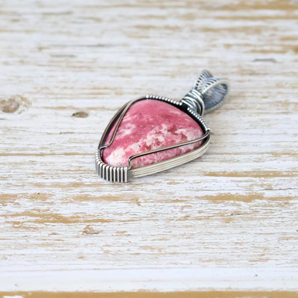 Sterling Silver Thulite Pendant ~ Talisman of Heartfelt Connection