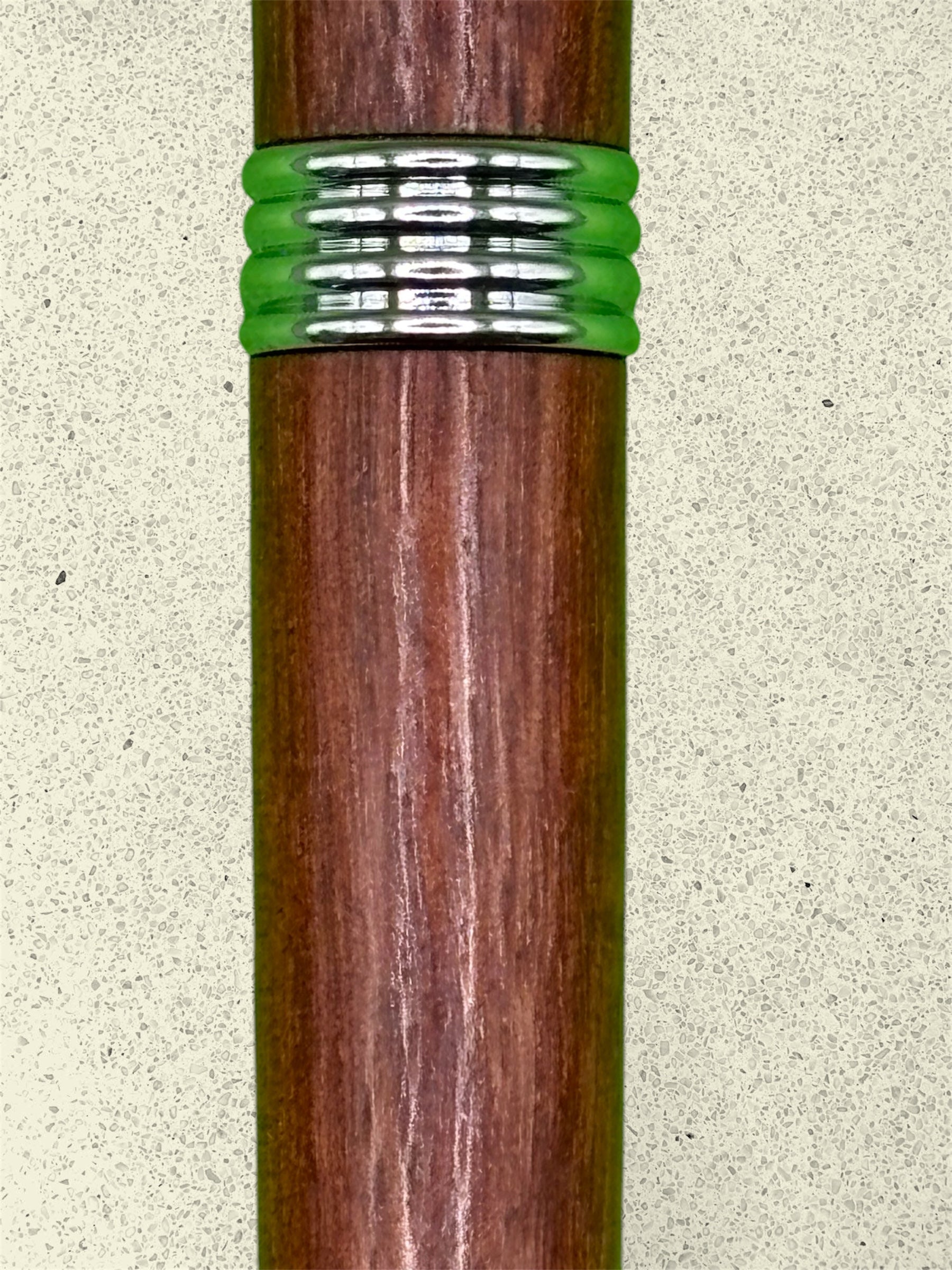 Broad Ballpoint Pen – River Redgum - Chrome - Accents