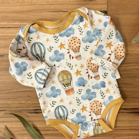 Baby Stretch Body Suit - Hot Air Balloons