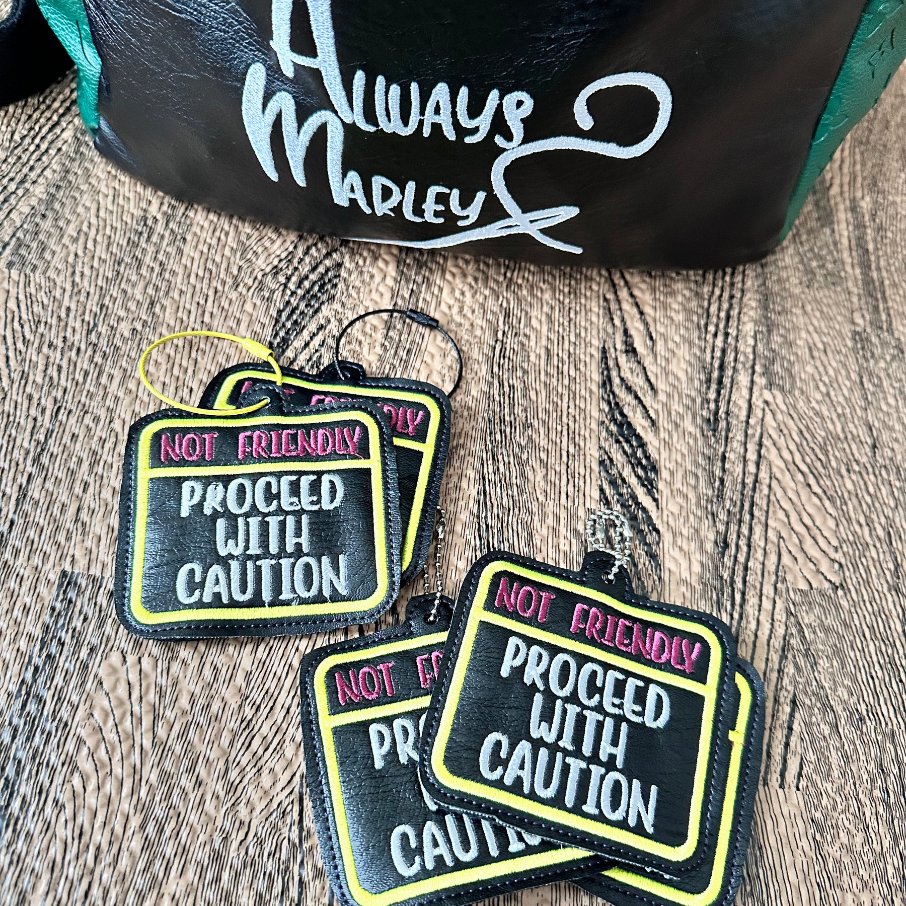 Caution bag tag