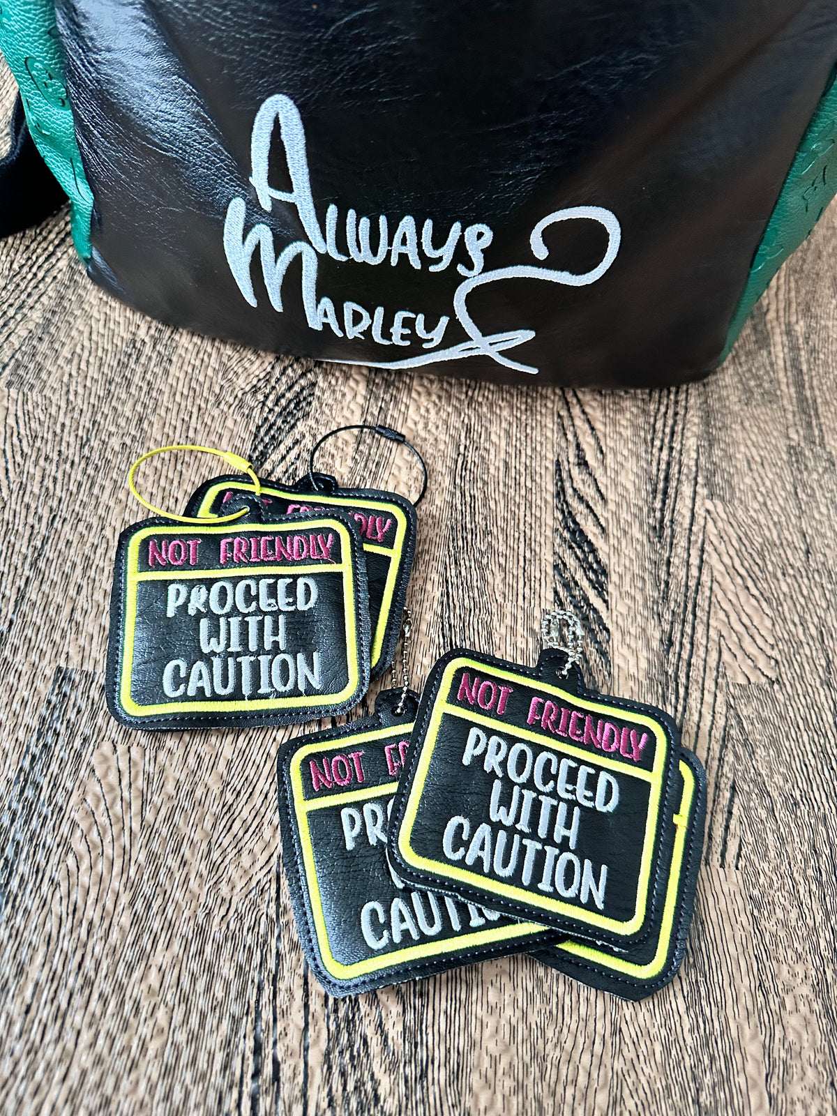 Caution bag tag