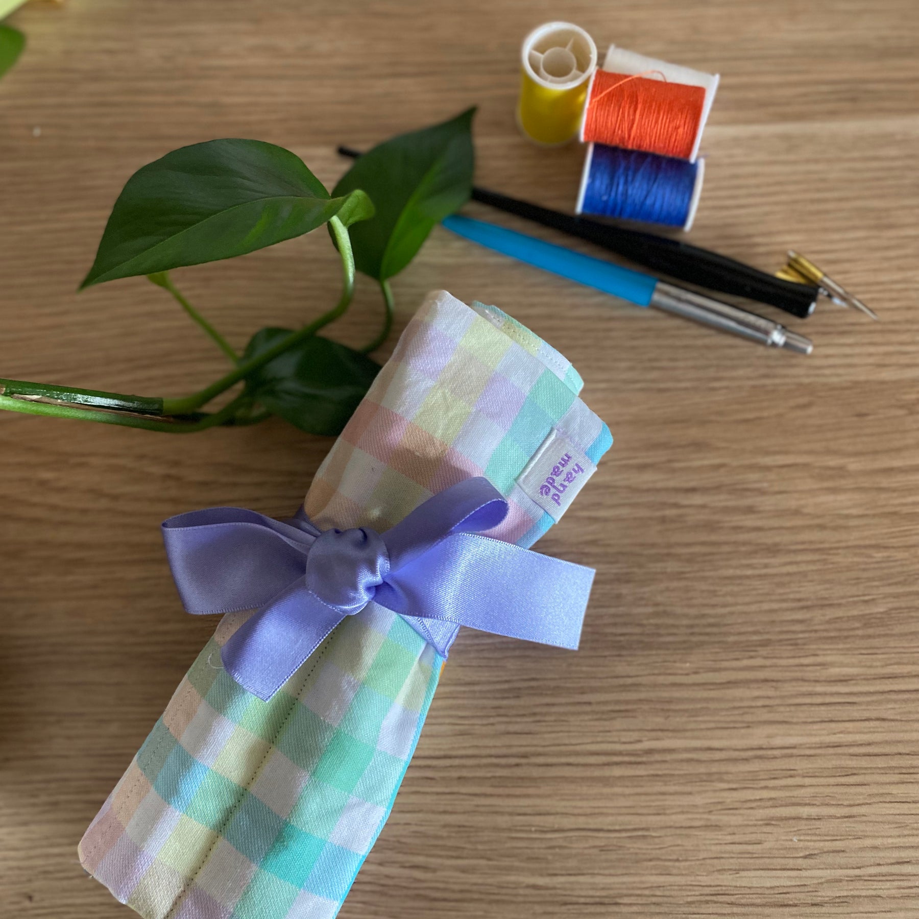 Rainbow Pencil Roll | Colourful Pencil Holder | Artist Organiser | Gift for Artists