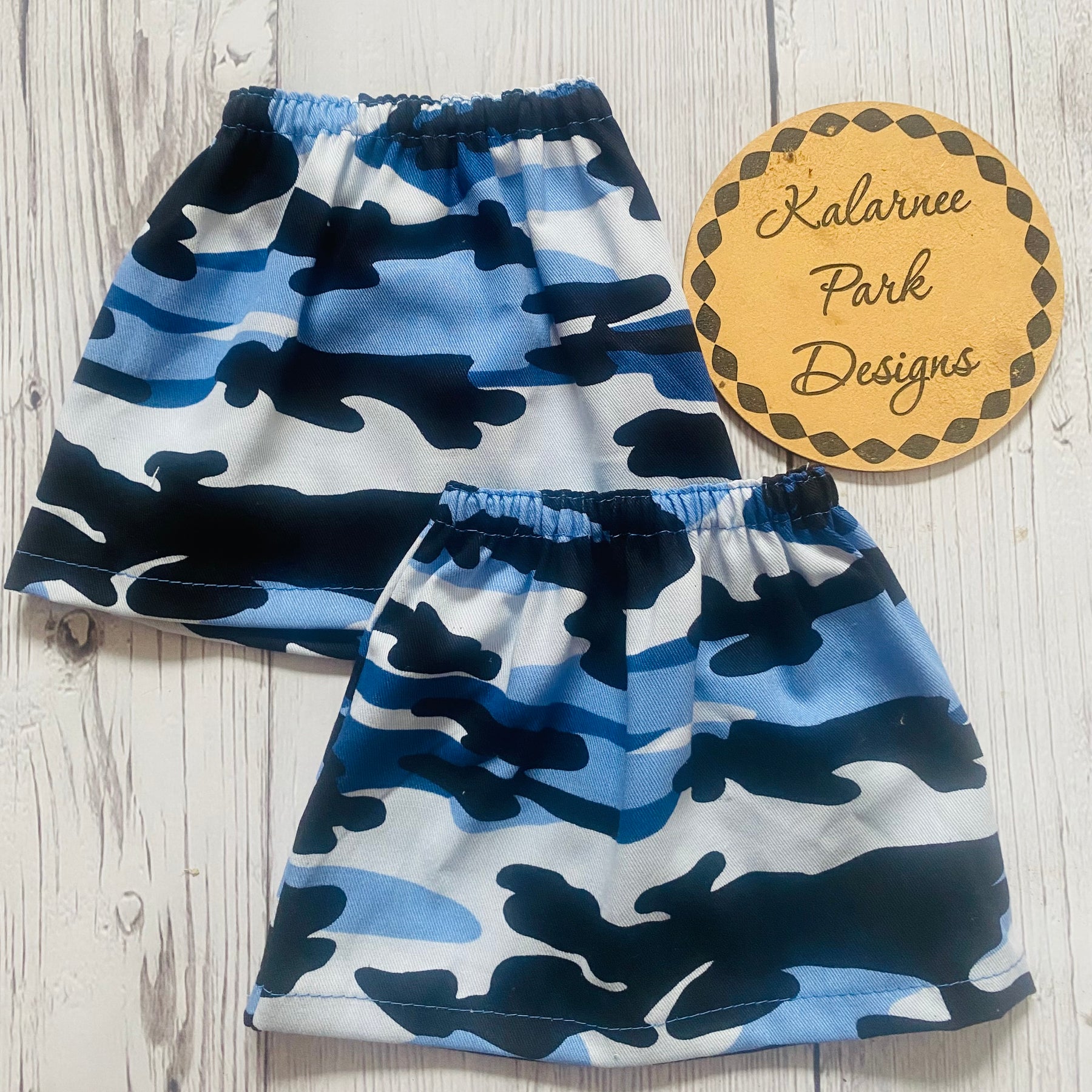 "Blue Camo'' Adult Size and Kids Size Sock Savers