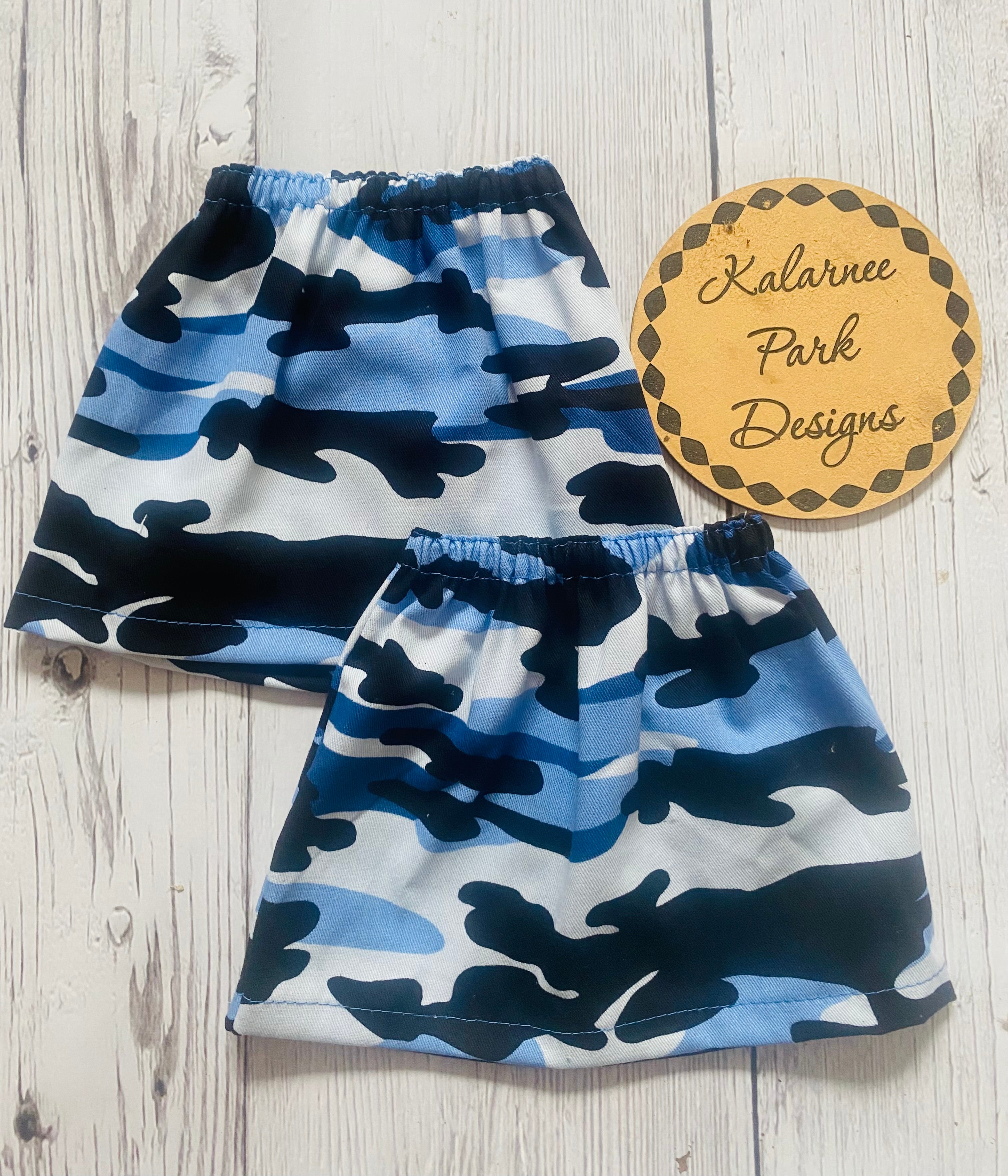 "Blue Camo'' Adult Size and Kids Size Sock Savers