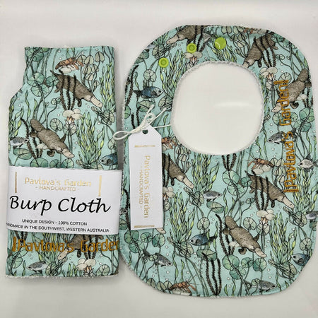 Bib & Burp Cloth Set - Platypus