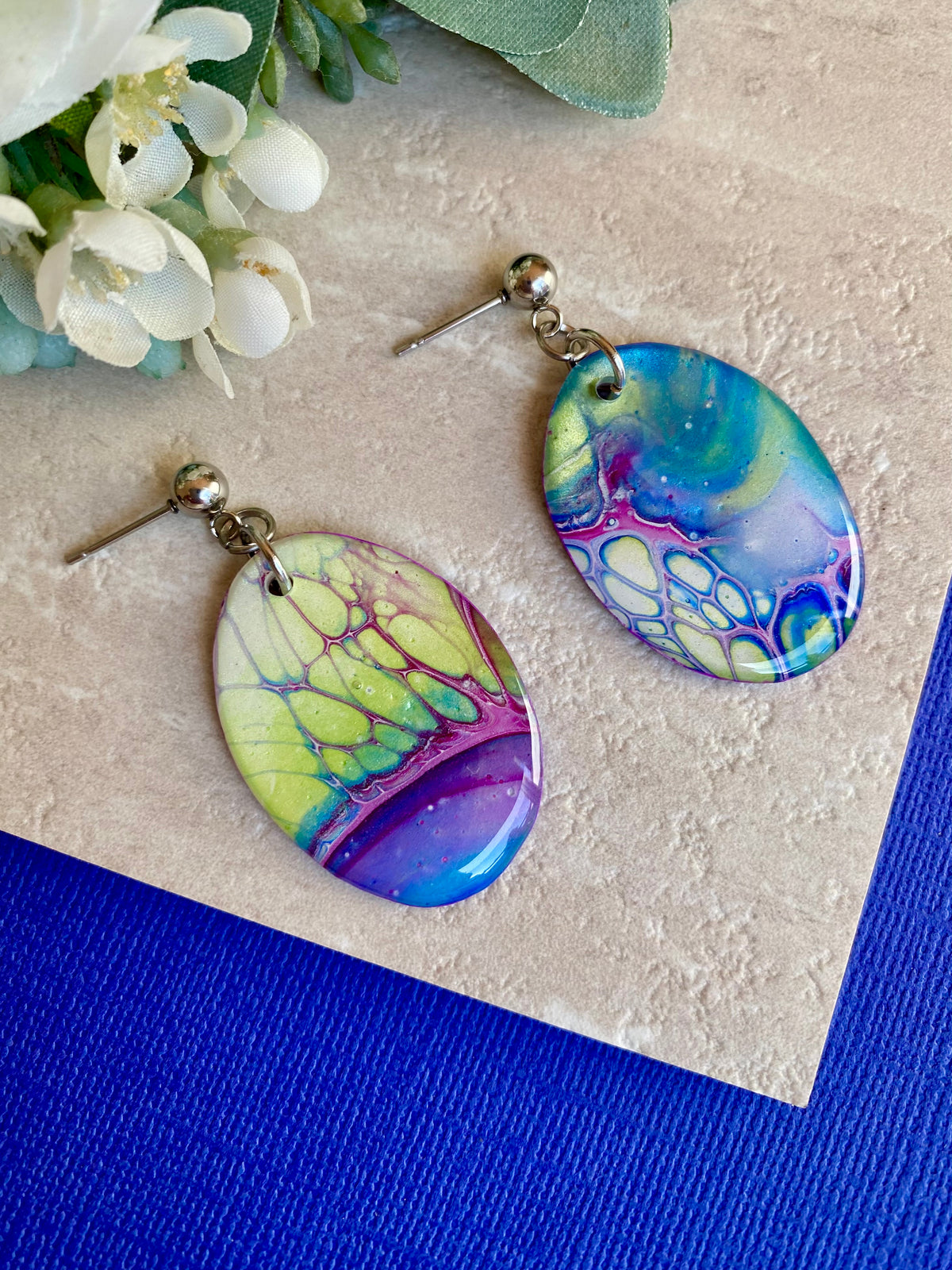 Unmatched Oval Artisan Earrings