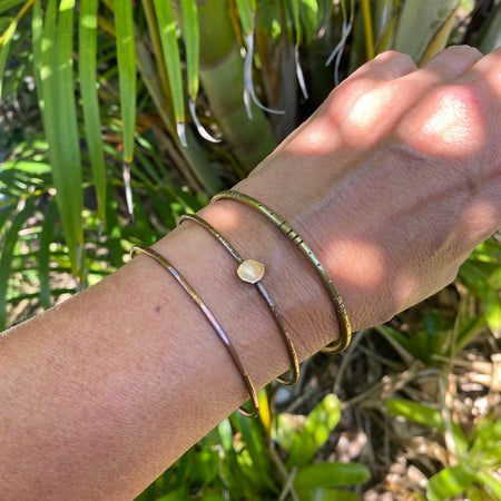 Stacking Bangles in Copper and Brass